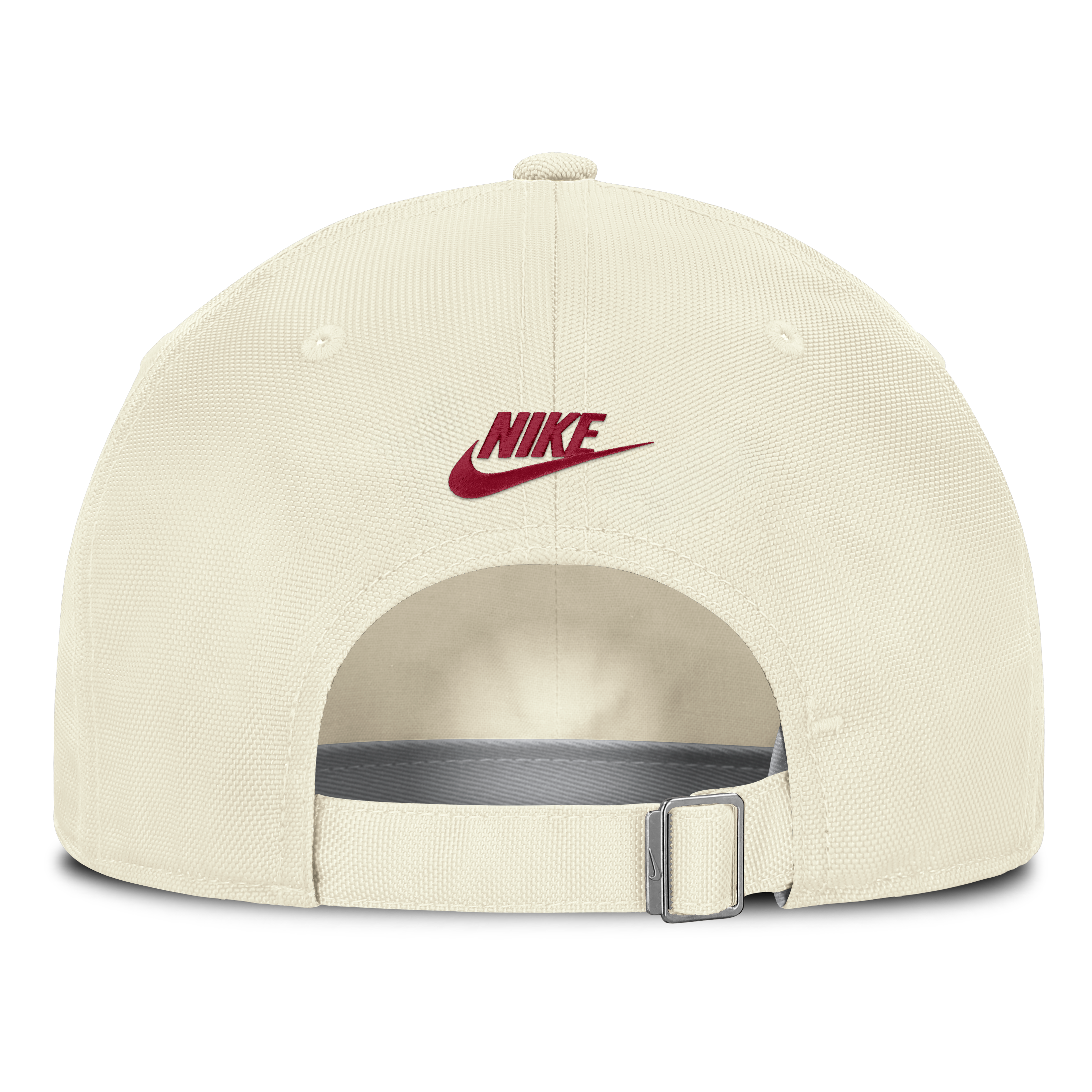 Casquette Nike blanche pour homme, logo Vault des Seminoles de l'État de Floride, rayée, style club, technologie Dri-FIT, ajustable