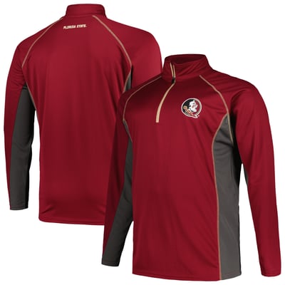Florida State Seminoles Profile Big & Tall Quarter-Zip Raglan Jacket - Garnet