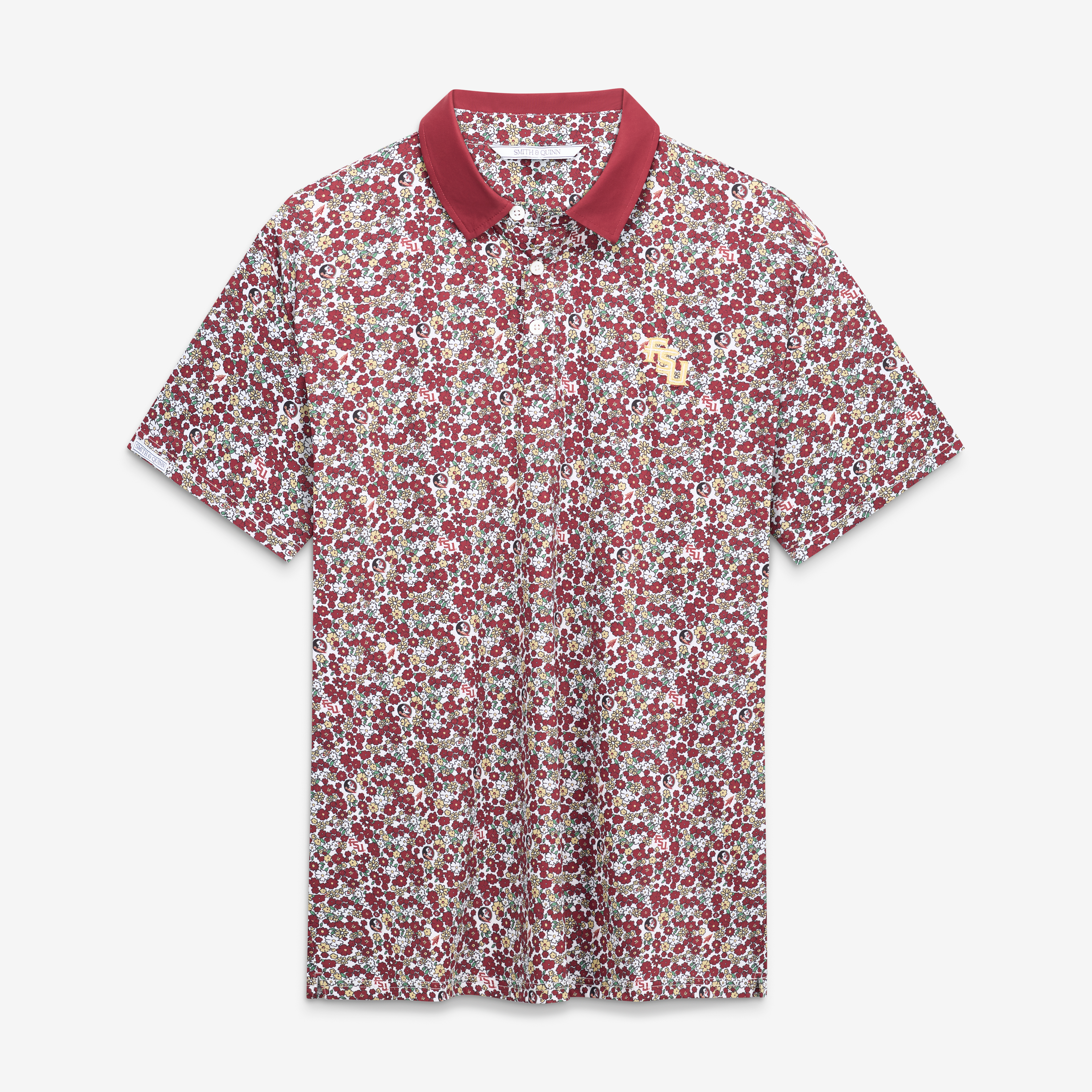 Polo Teddy Smith & Quinn Grenat Florida State Seminoles Poppies pour homme