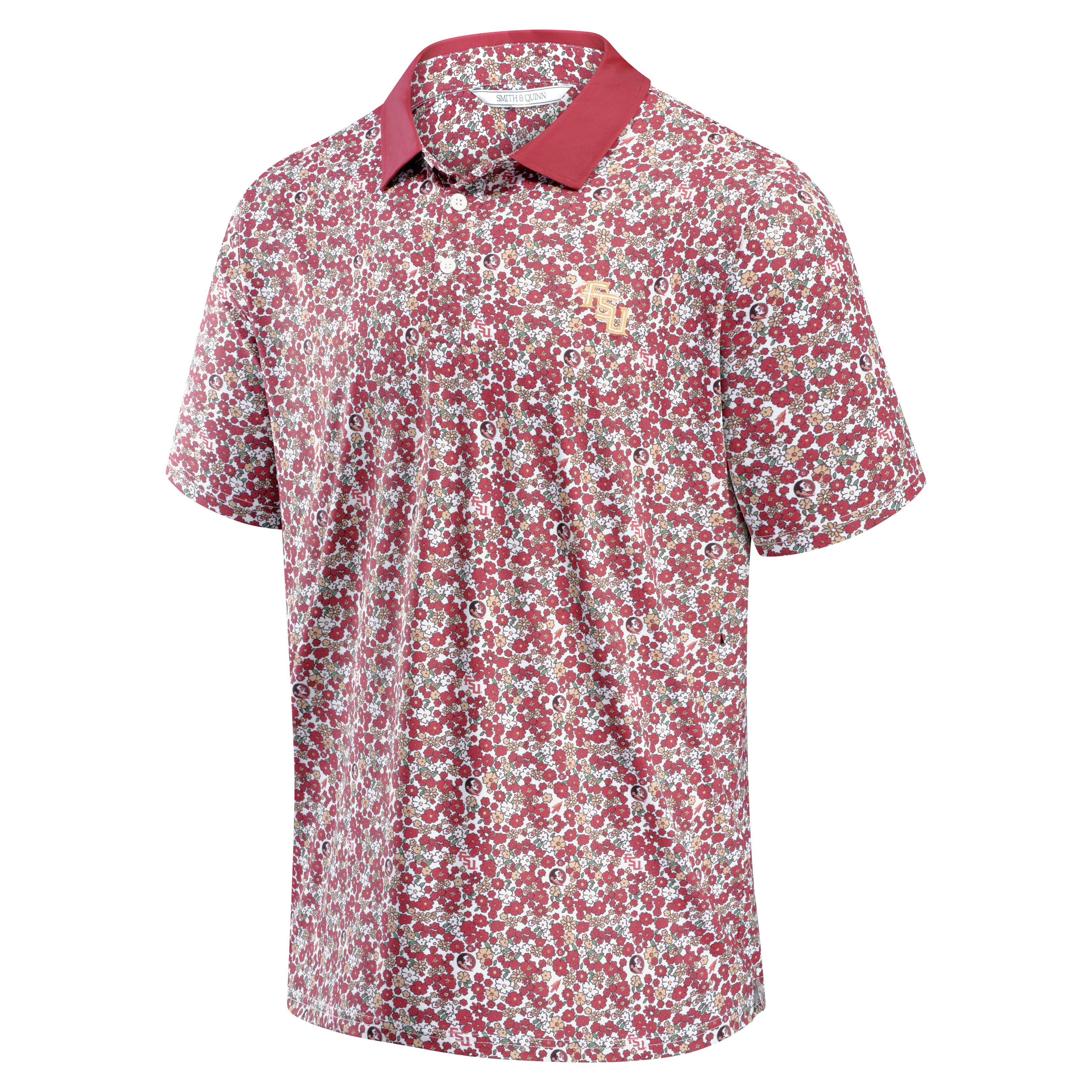 Polo Teddy Smith & Quinn Grenat Florida State Seminoles Poppies pour homme
