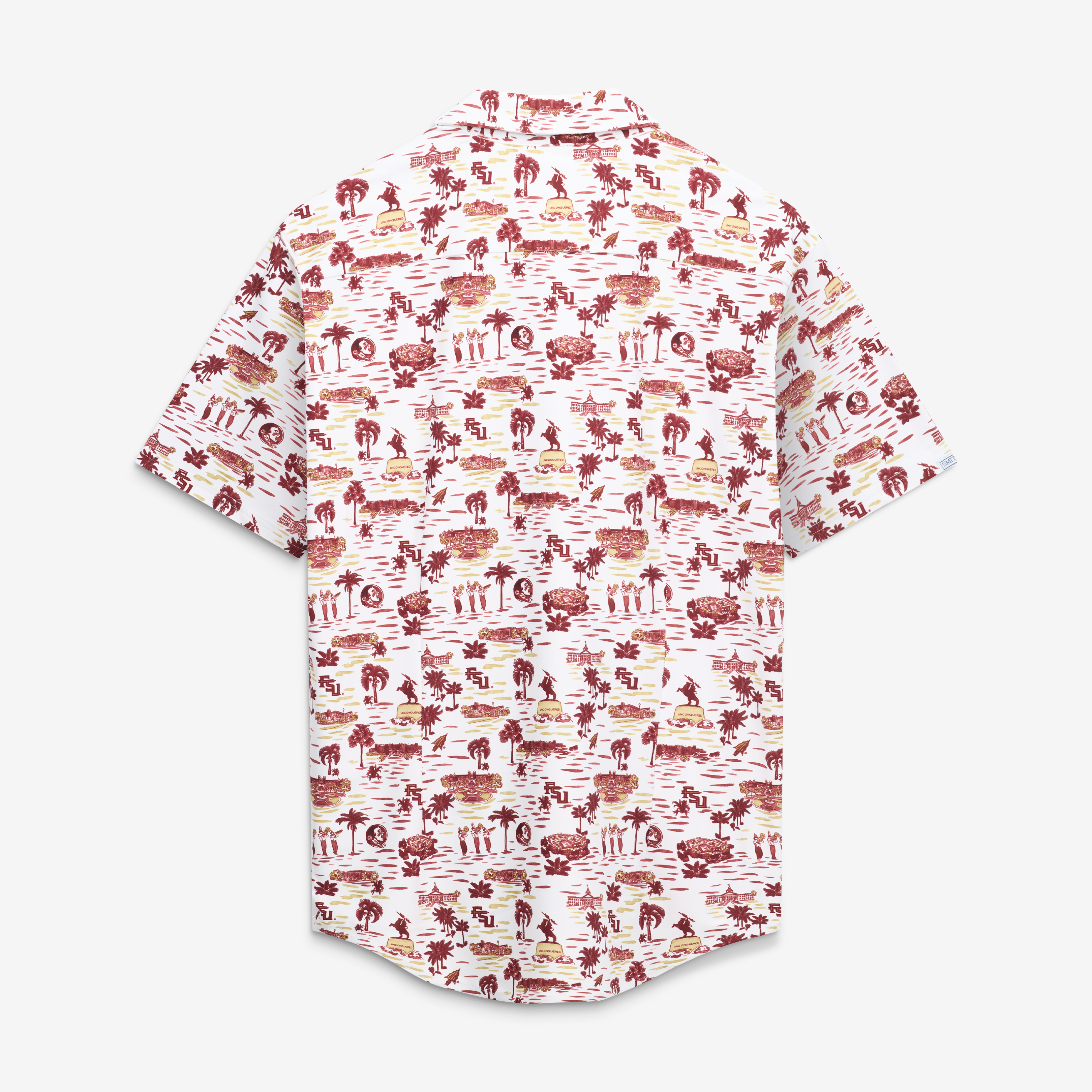 Men's Smith & Quinn White Florida State Seminoles Toile Boatyard Button-Up Shirt