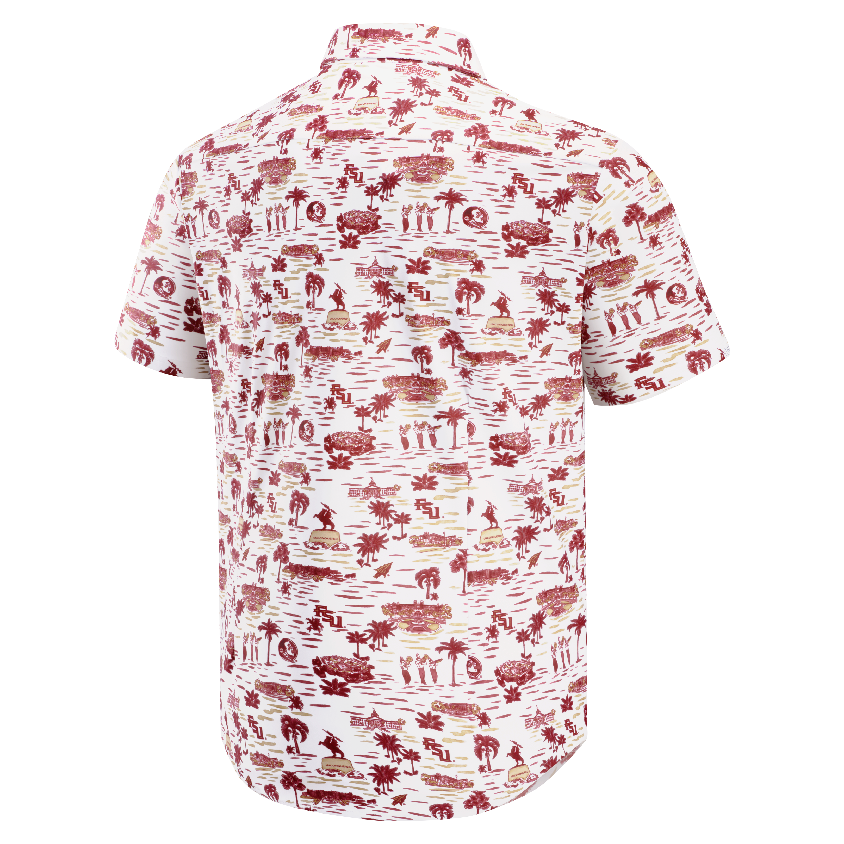 Men's Smith & Quinn White Florida State Seminoles Toile Boatyard Button-Up Shirt