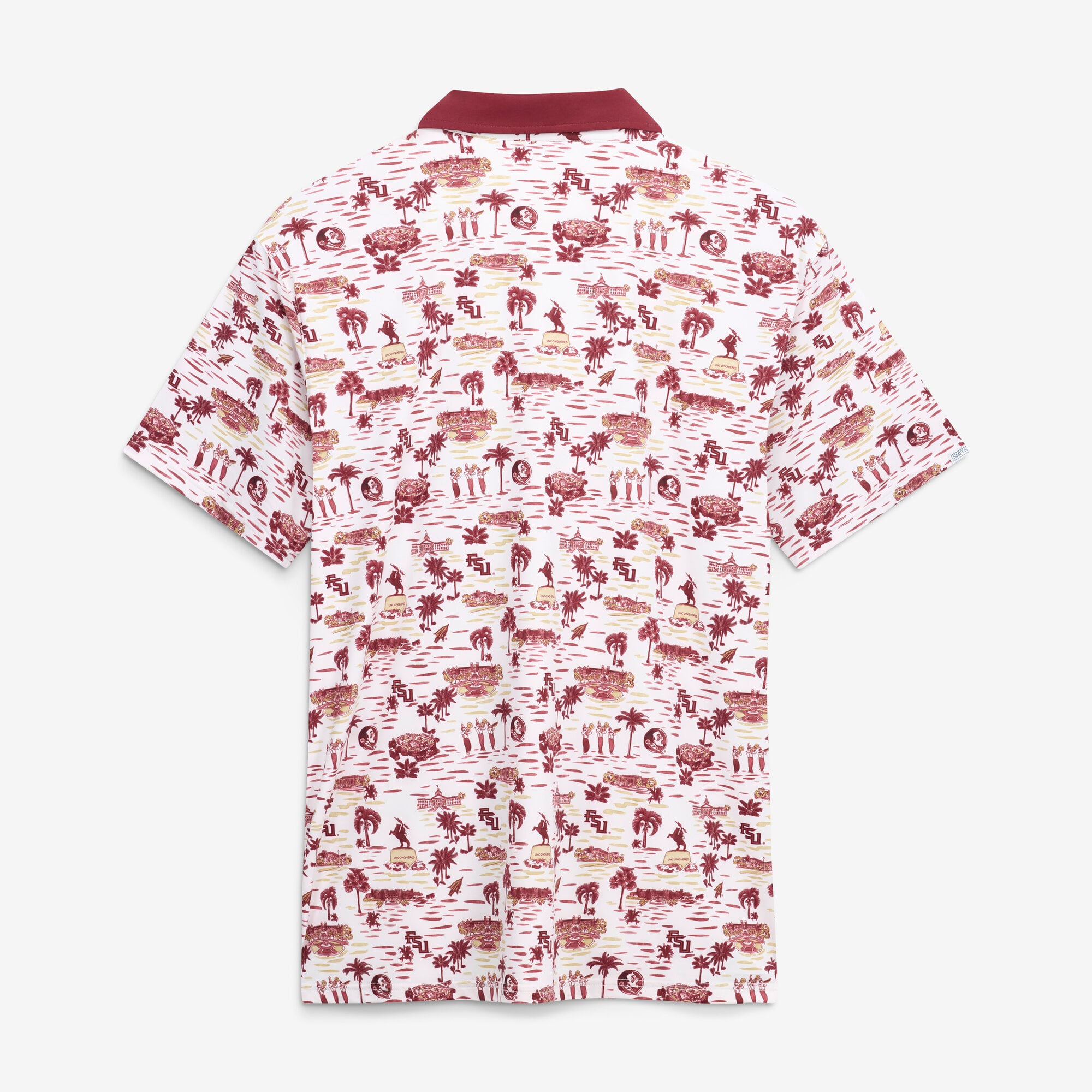 Men's Smith & Quinn White Florida State Seminoles Toile Teddy Polo