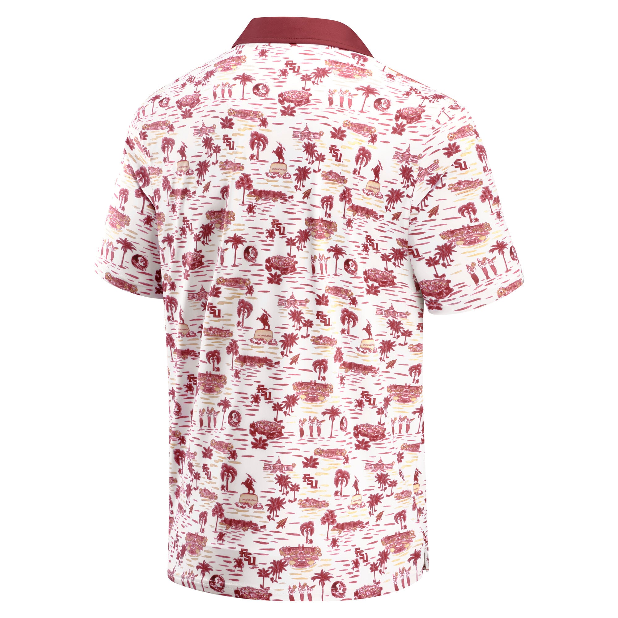 Men's Smith & Quinn White Florida State Seminoles Toile Teddy Polo