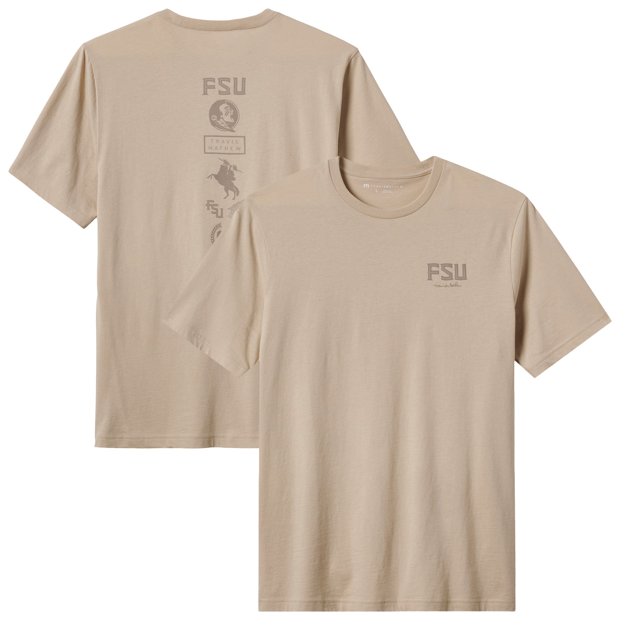 Men's TravisMathew Tan Florida State Seminoles College T-Shirt