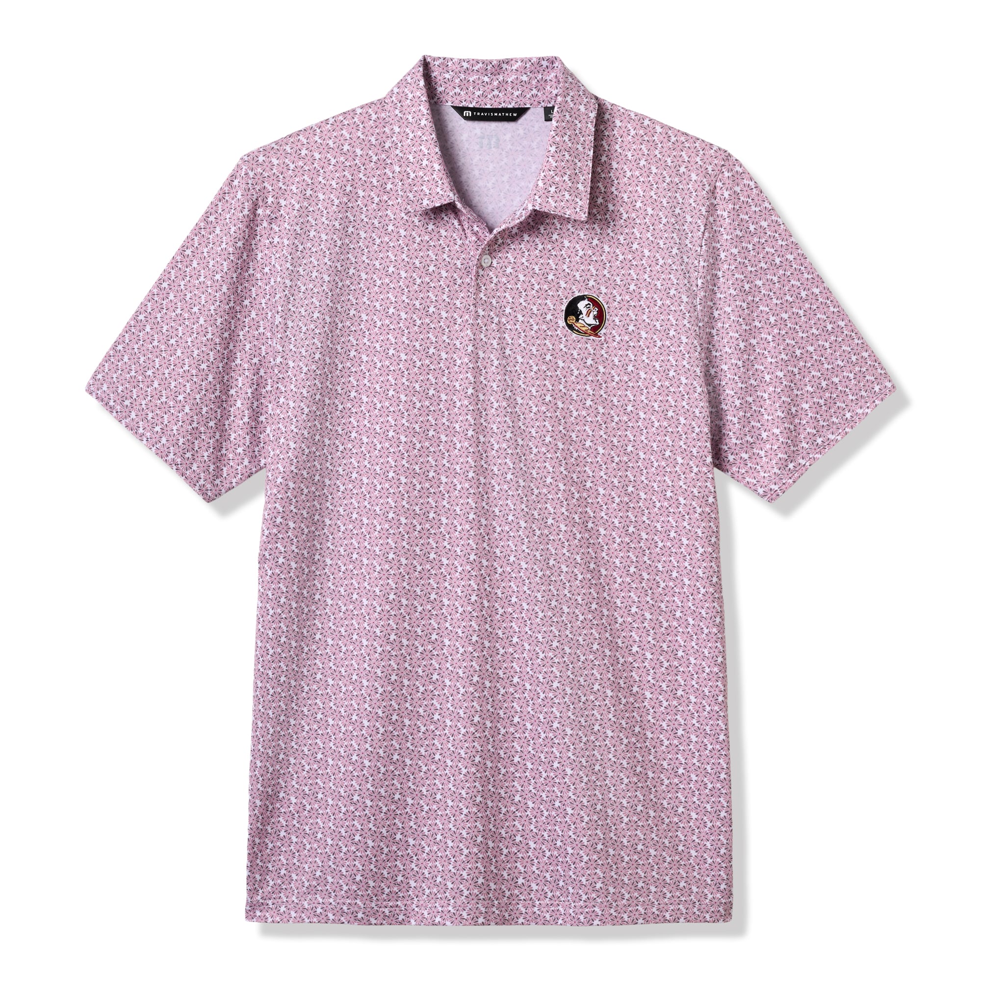 Polo homme TravisMathew blanc/grenat Florida State Seminoles College Bound en mélange de trois matières