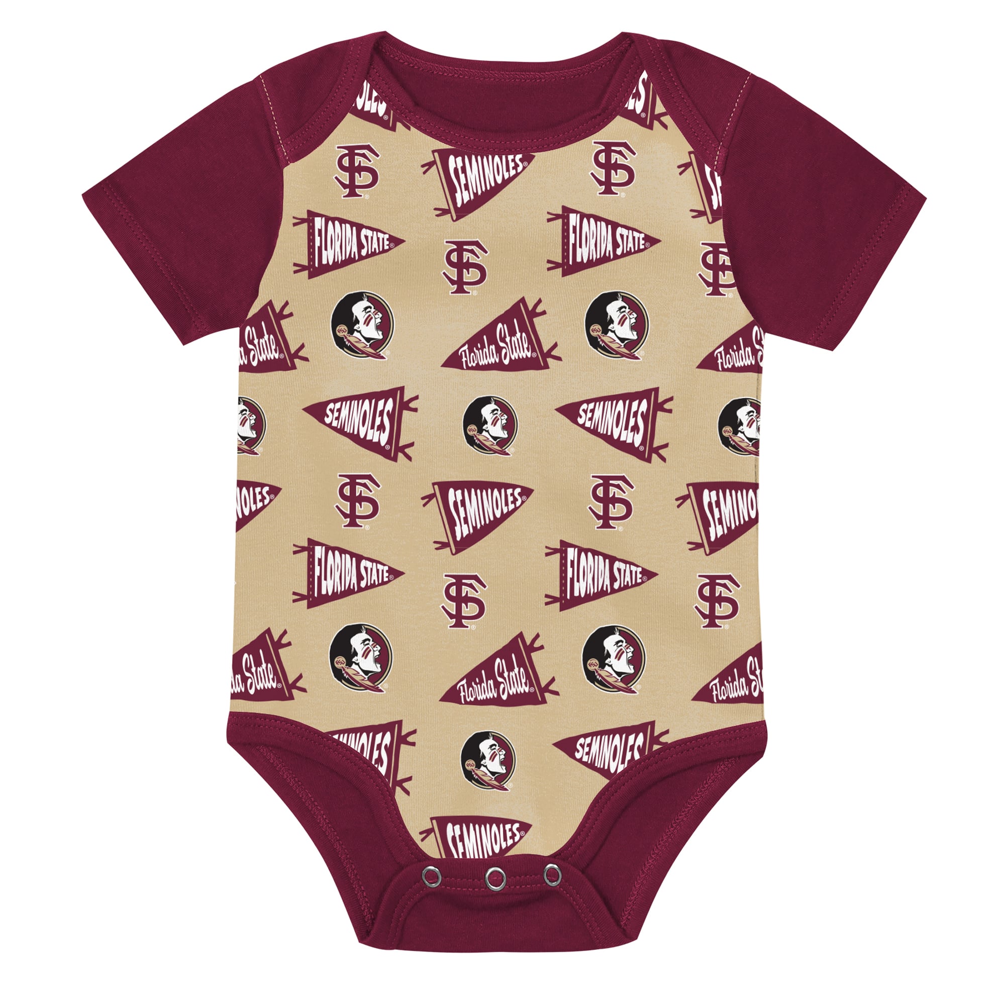 Newborn Outerstuff  Garnet Florida State Seminoles Star Player Three-Piece Bodysuit Set