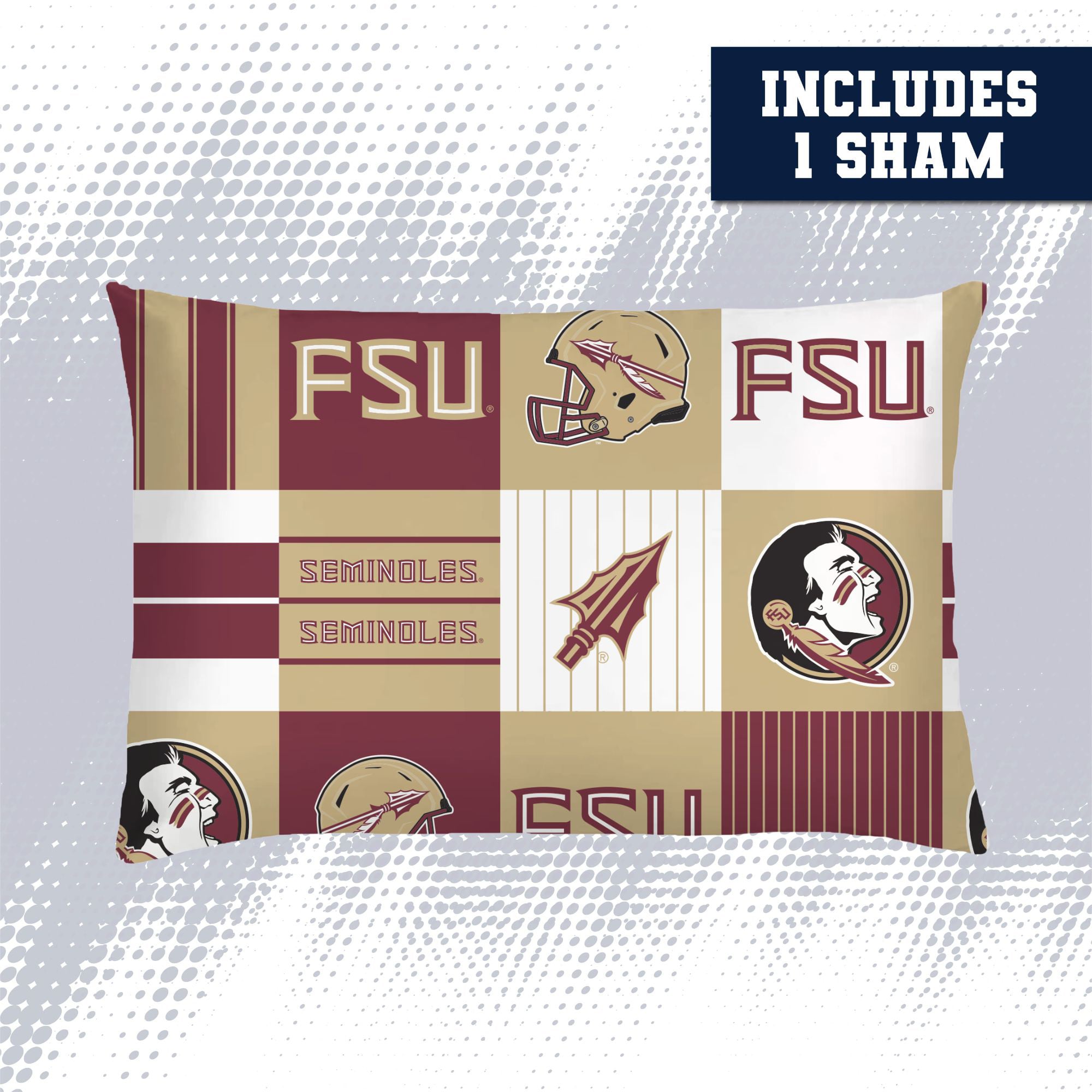 Ensemble de literie deux pièces Pegasus Florida State Seminoles Patchwork Plaid Twin/Twin XL