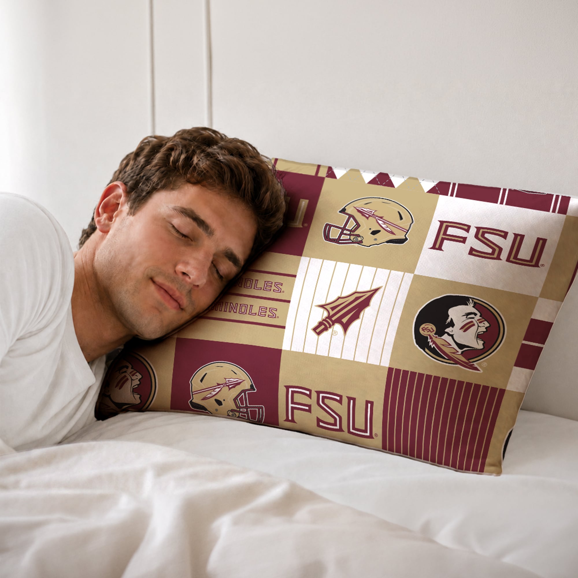 Ensemble de literie deux pièces Pegasus Florida State Seminoles Patchwork Plaid Twin/Twin XL