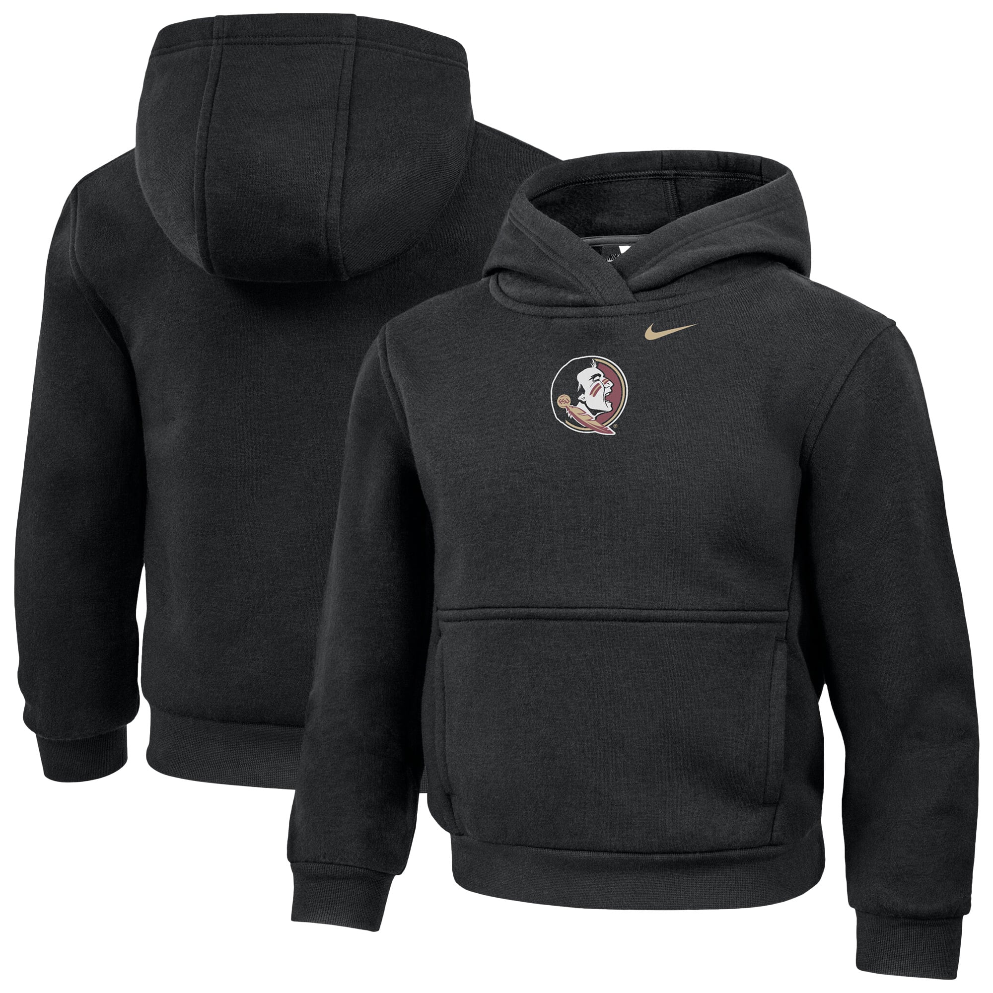 Sweat à capuche Nike noir Florida State Seminoles pour enfants d'âge préscolaire