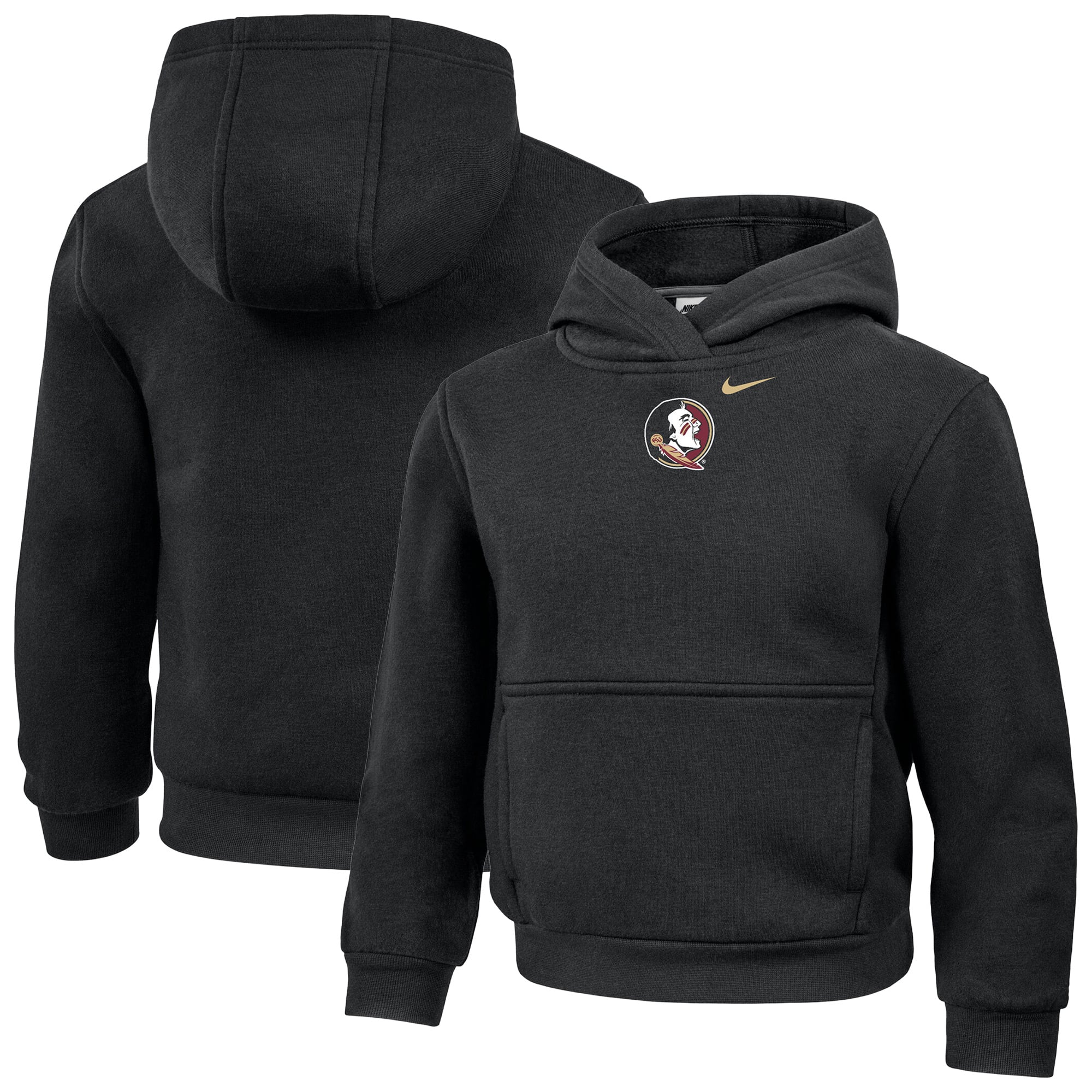 Sweat à capuche Nike noir pour tout-petit Florida State Seminoles Core