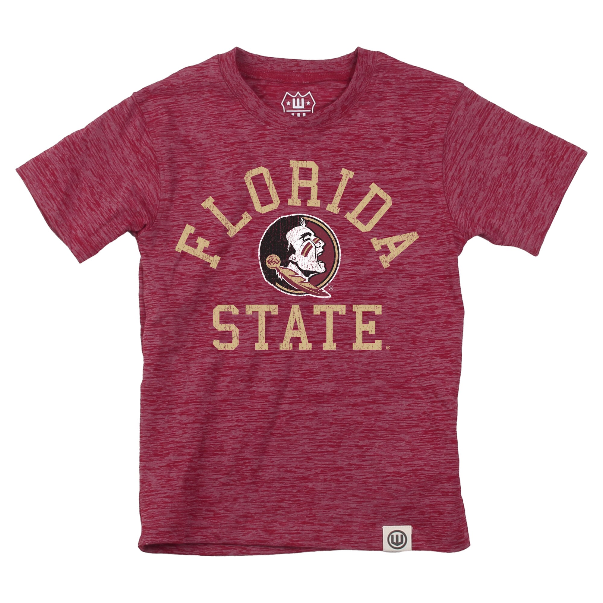 Ensemble t-shirt et short Wes & Willy Garnet Florida State Seminoles Cloudy Yarn pour tout-petits