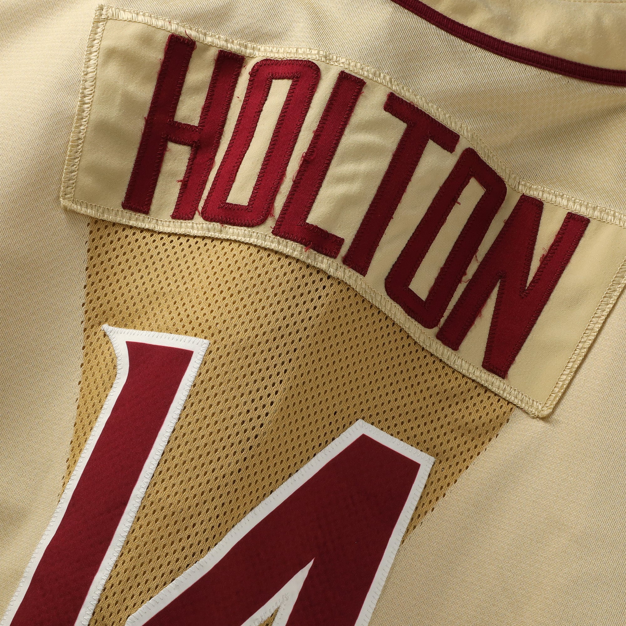 Tyler Holton Florida State Seminoles Player-Issued #14 Gold Jersey from the 2017 College World Series - Size 46