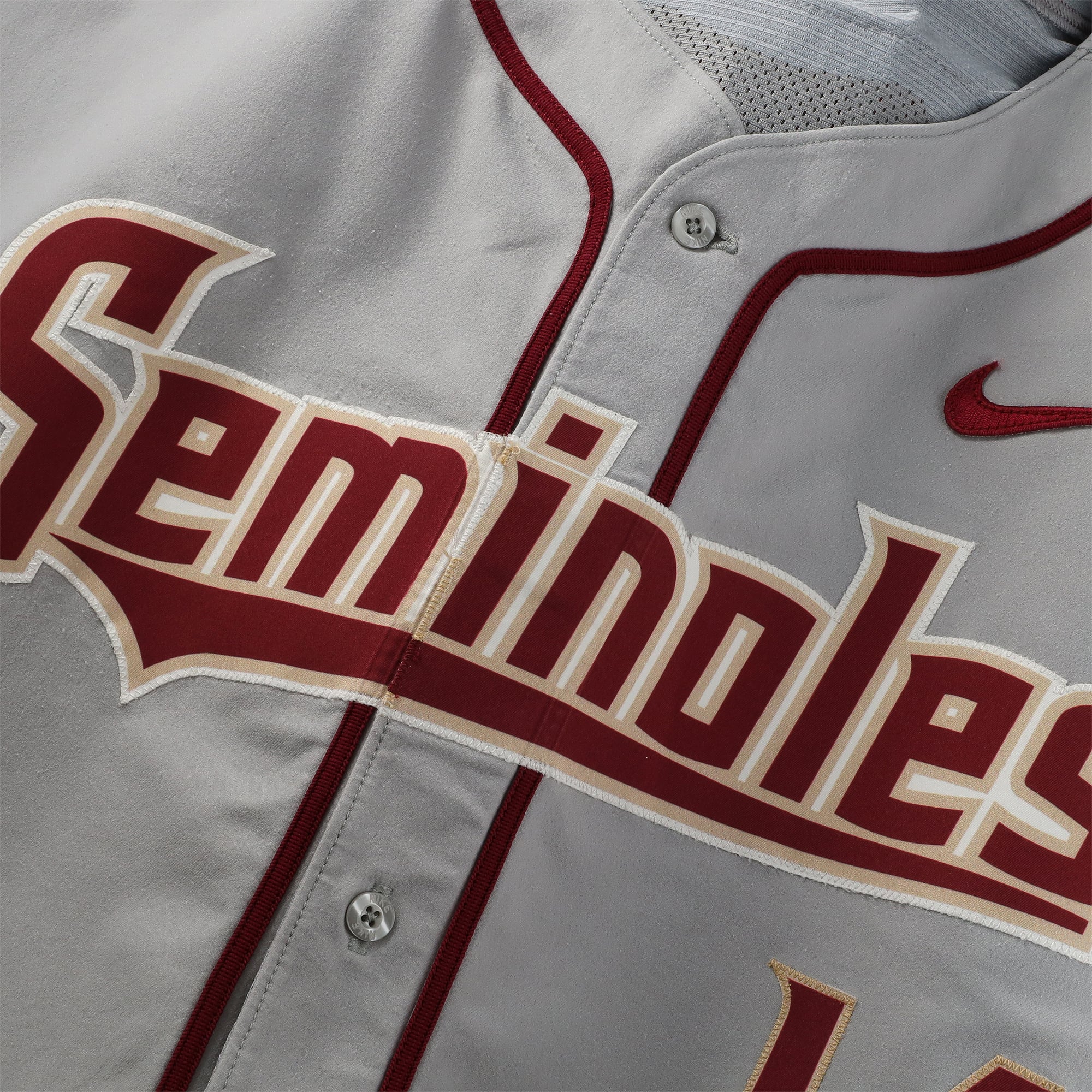 Tyler Holton Florida State Seminoles Player-Issued #14 Jersey from the 2017 College World Series