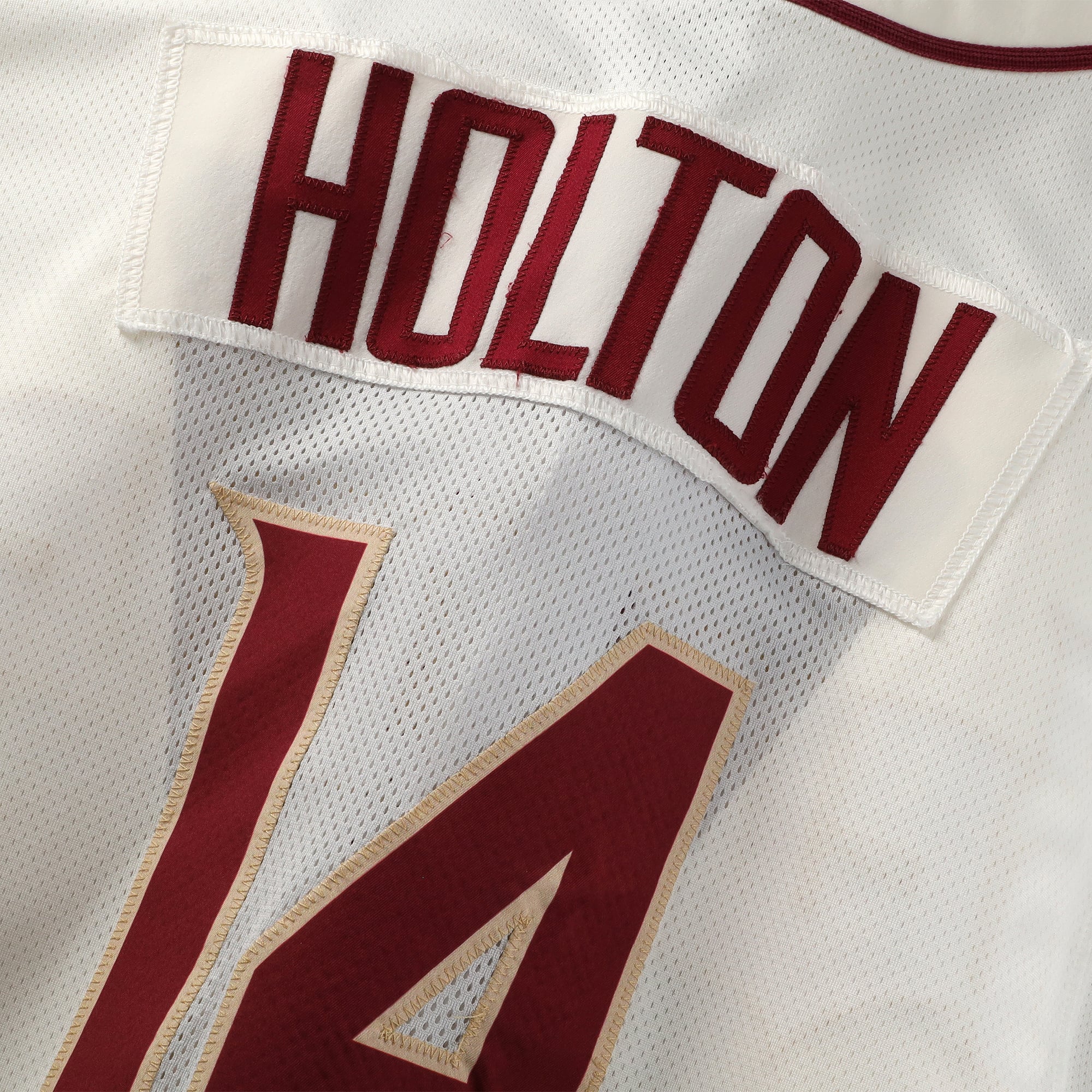 Maillot blanc n° 14 de Tyler Holton, joueur des Florida State Seminoles, lors des College World Series 2017 - Taille 46