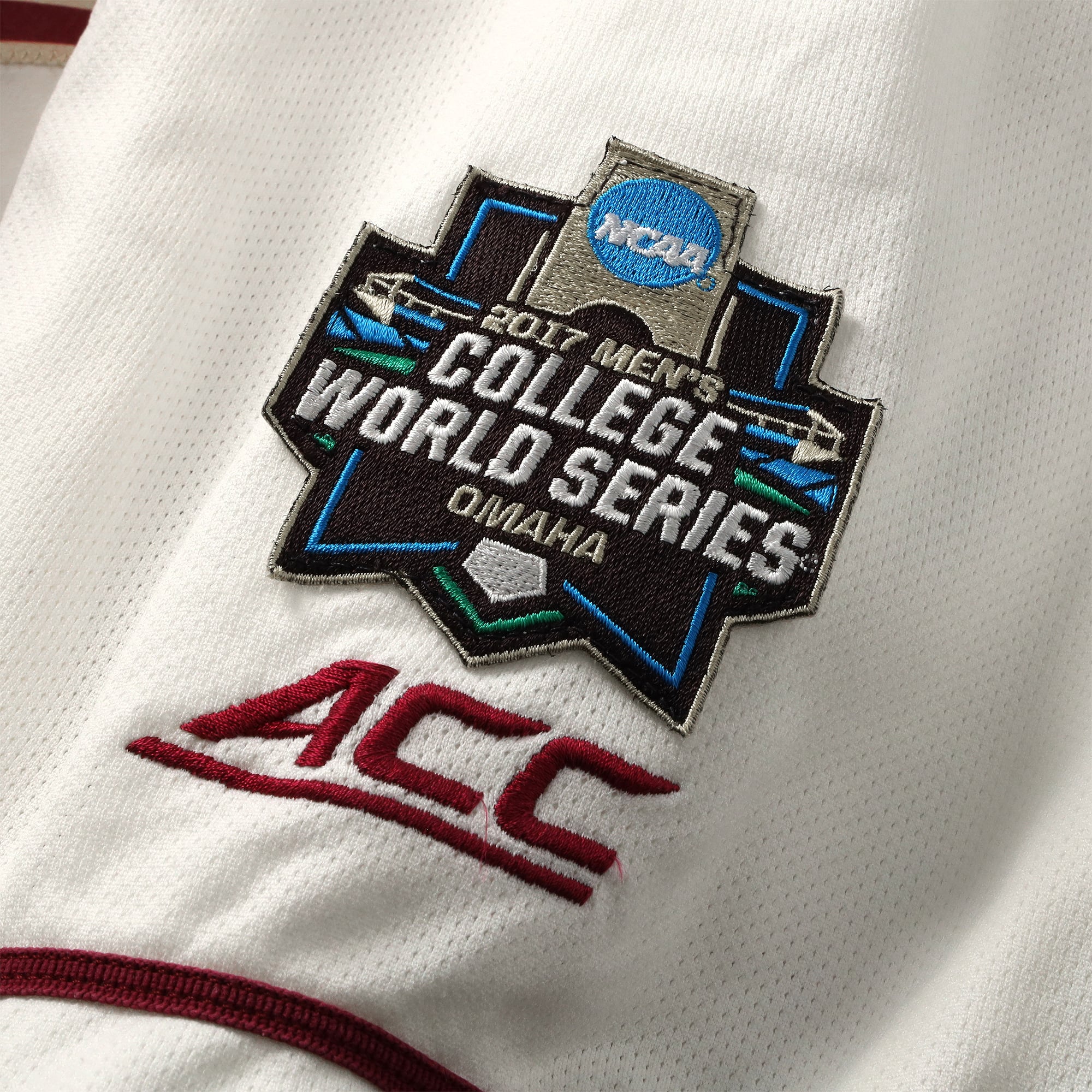 Maillot blanc n° 14 de Tyler Holton, joueur des Florida State Seminoles, lors des College World Series 2017 - Taille 46