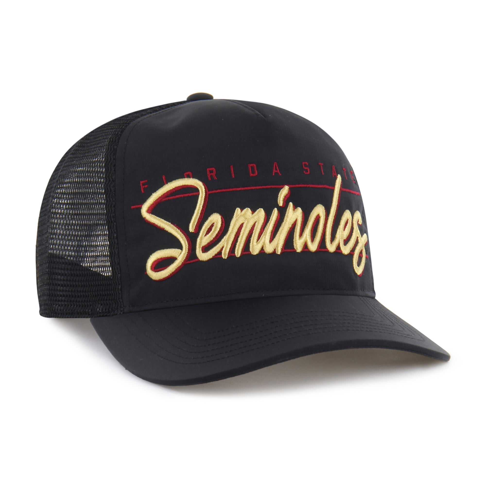 Unisex '47 Black Florida State Seminoles brrr° Condor Mesh Hitch Adjustable Hat