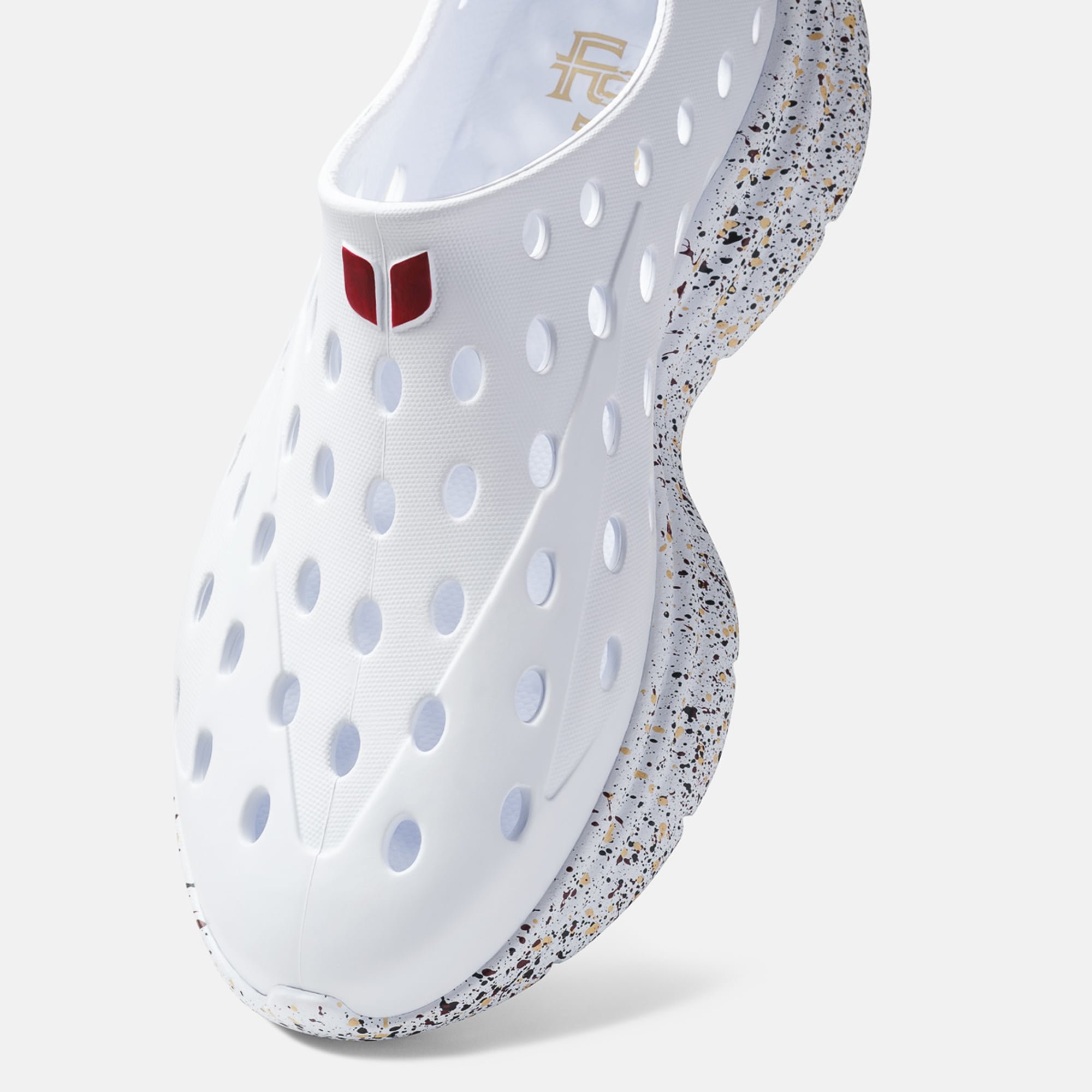 Chaussures unisexes Kane Footwear blanches à pois, motif Florida State Seminoles