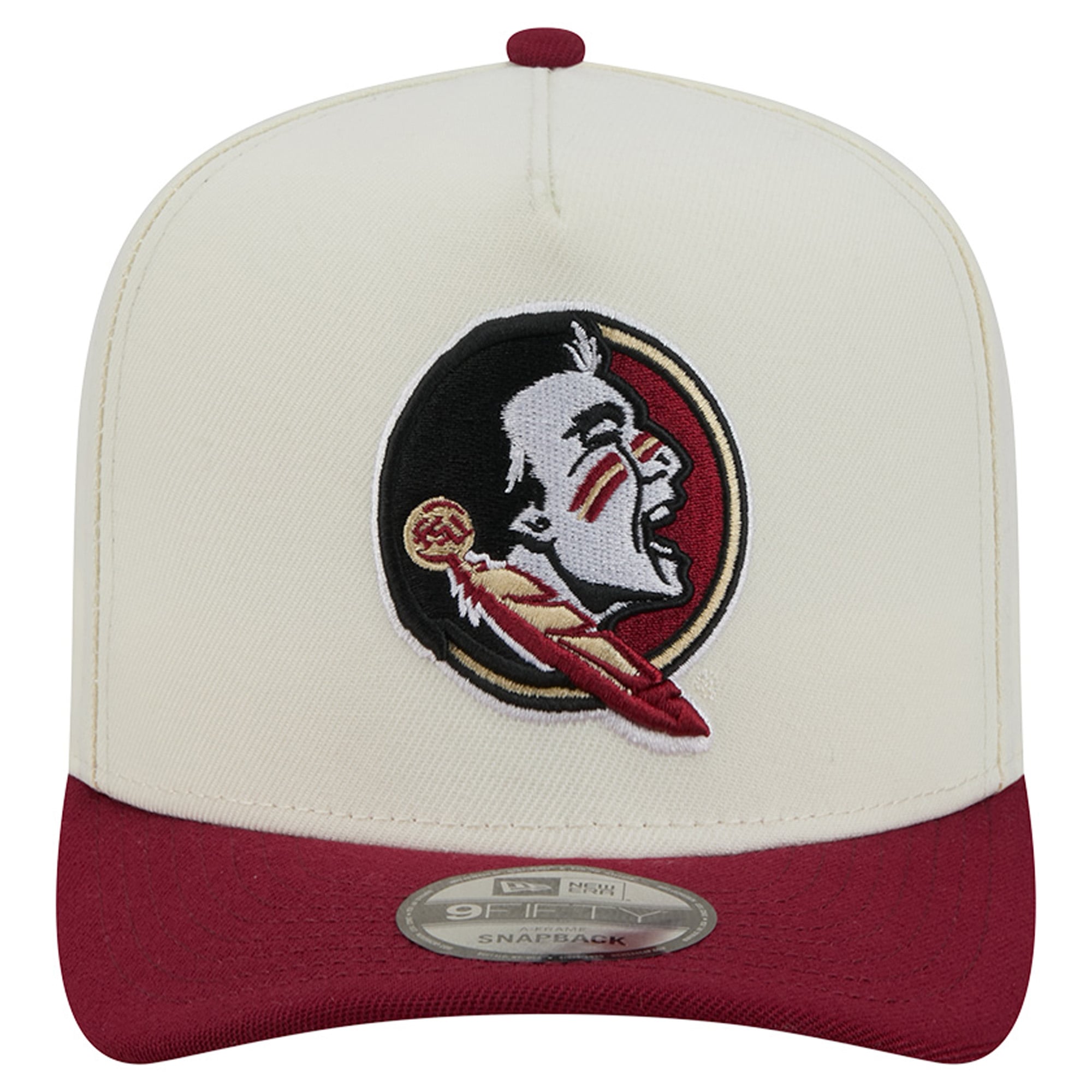 Unisex New Era White/Garnet Florida State Seminoles A-Frame 9FIFTY Snapback Hat