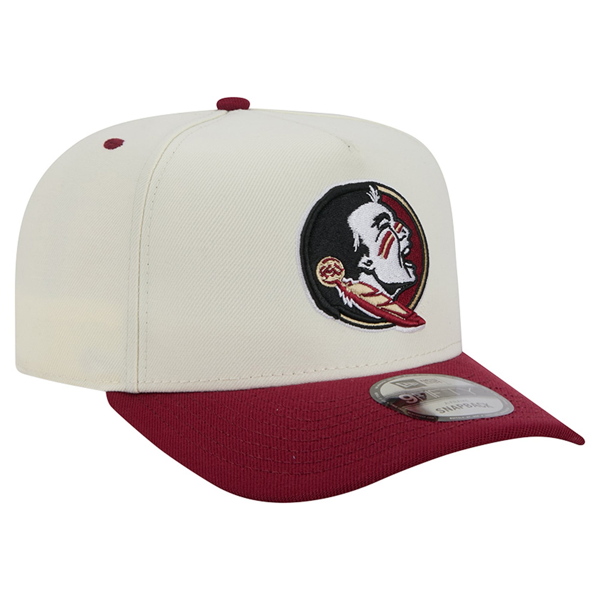 Unisex New Era White/Garnet Florida State Seminoles A-Frame 9FIFTY Snapback Hat