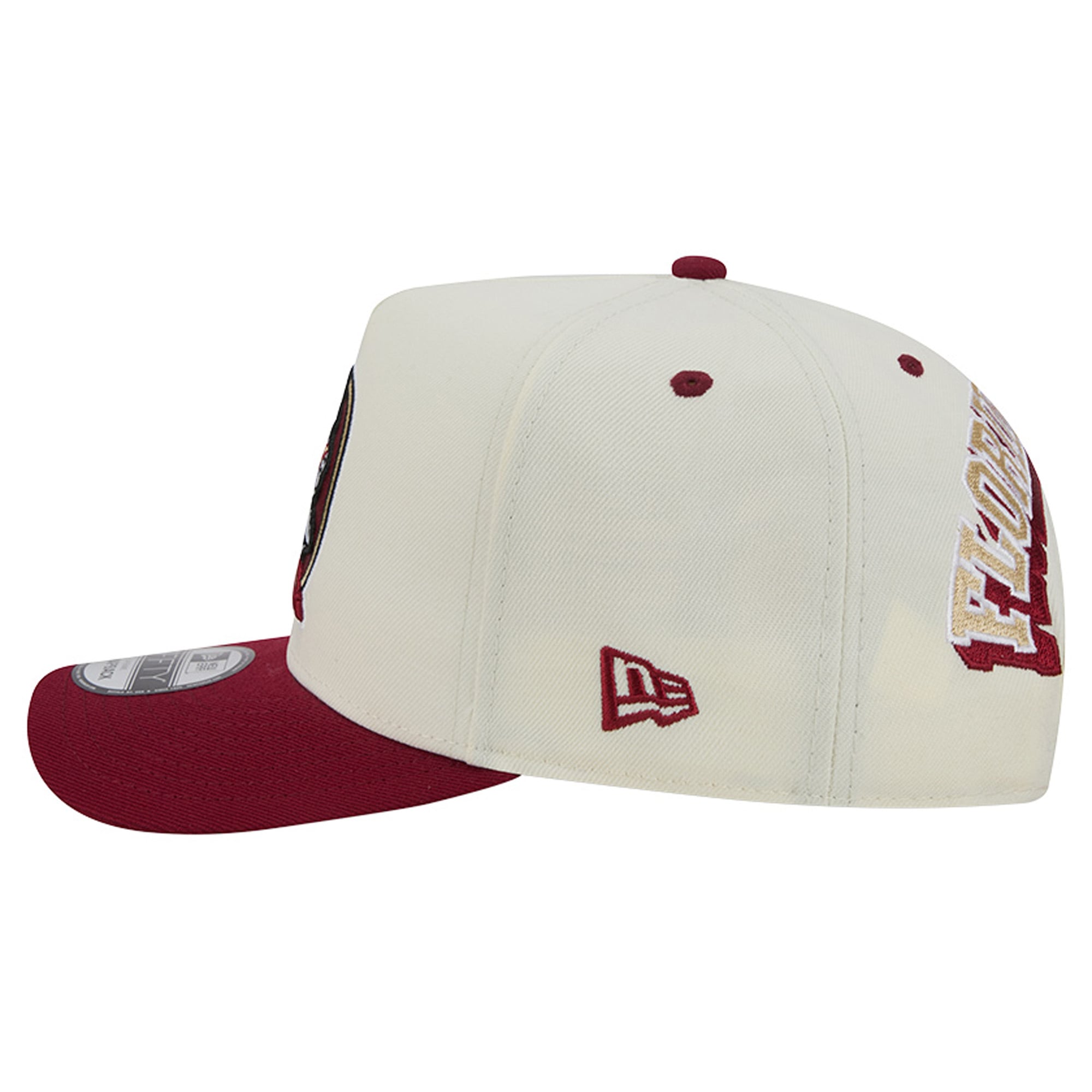 Unisex New Era White/Garnet Florida State Seminoles A-Frame 9FIFTY Snapback Hat