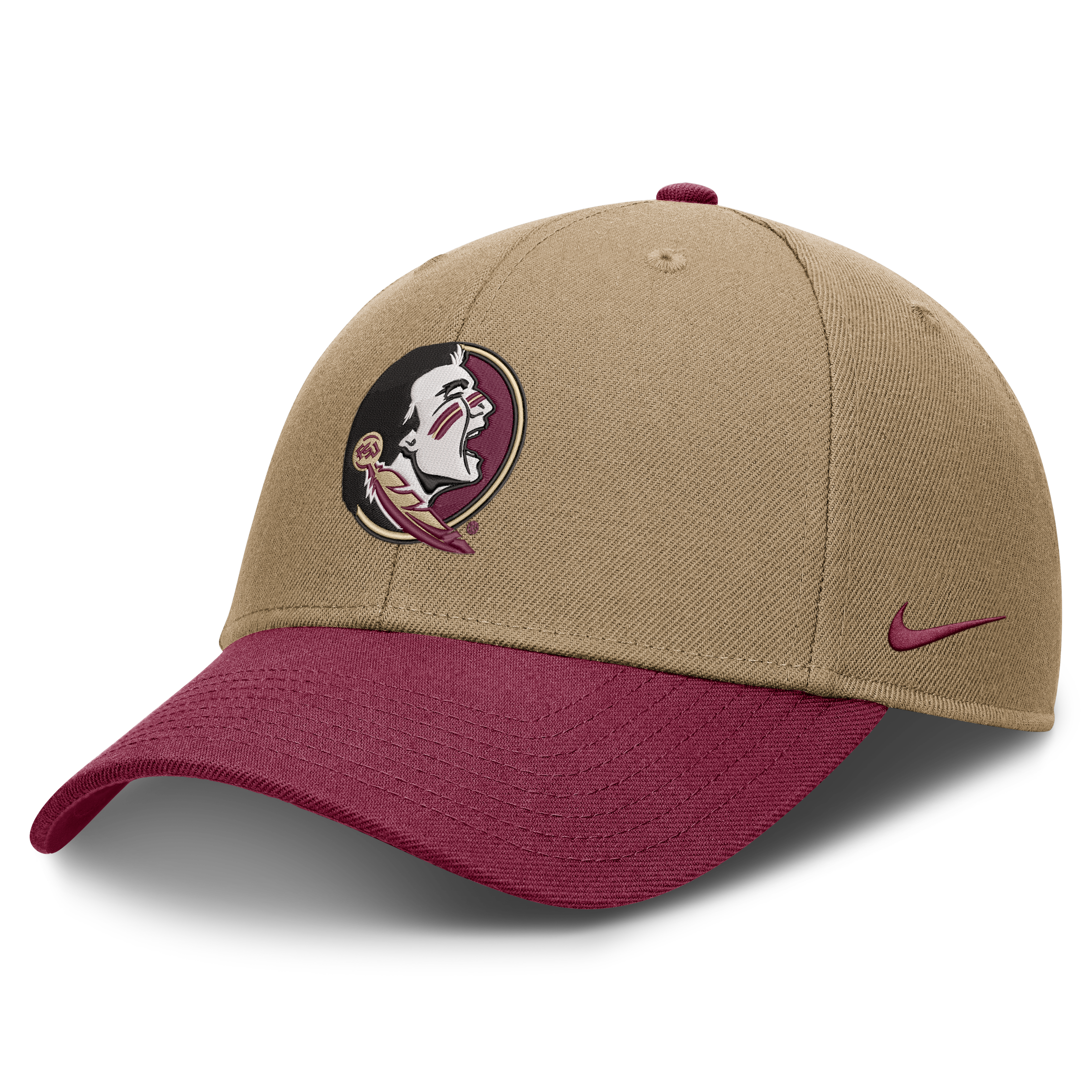 Unisex Nike Beige/Garnet Florida State Seminoles Primetime Rise Dri-FIT Adjustable Hat