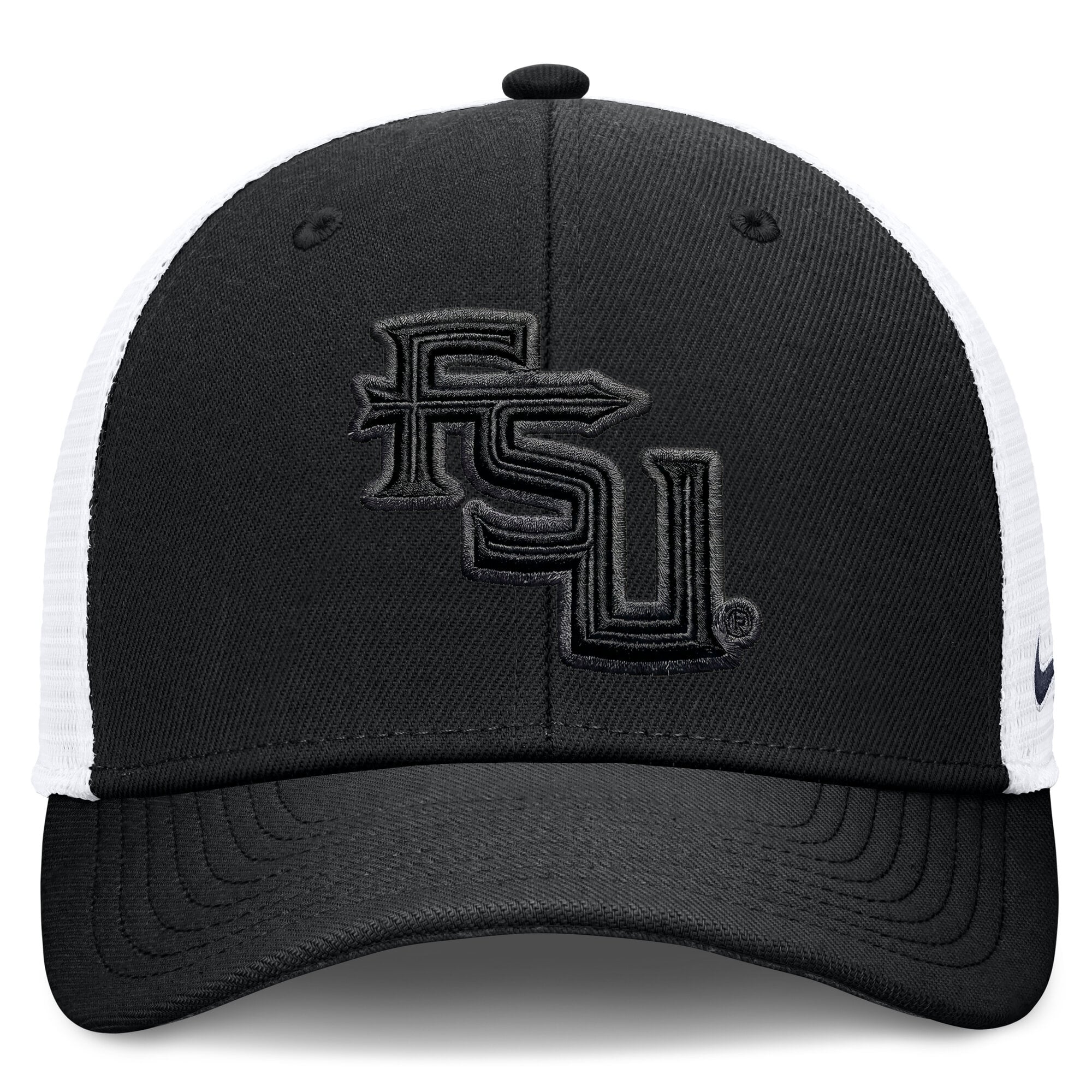 Casquette trucker unisexe Nike noire Florida State Seminoles Tonal Dri-FIT Rise ajustable