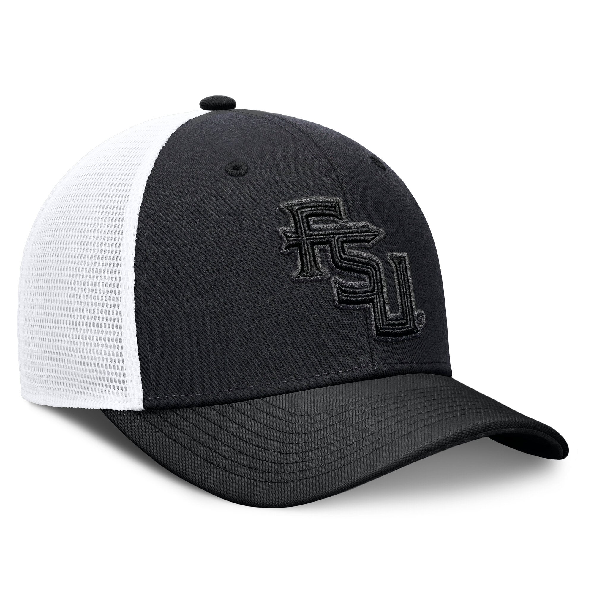 Casquette trucker unisexe Nike noire Florida State Seminoles Tonal Dri-FIT Rise ajustable