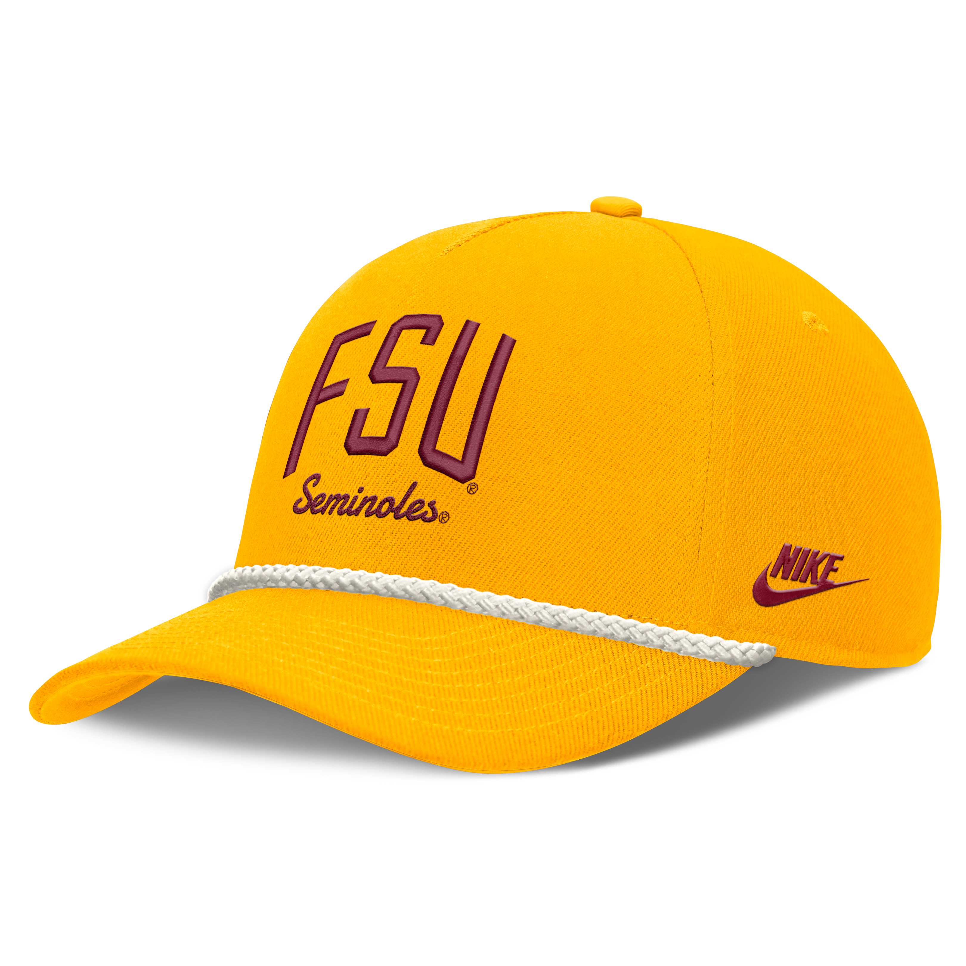 Casquette unisexe Nike Gold Florida State Seminoles Letter Rope Rise ajustable
