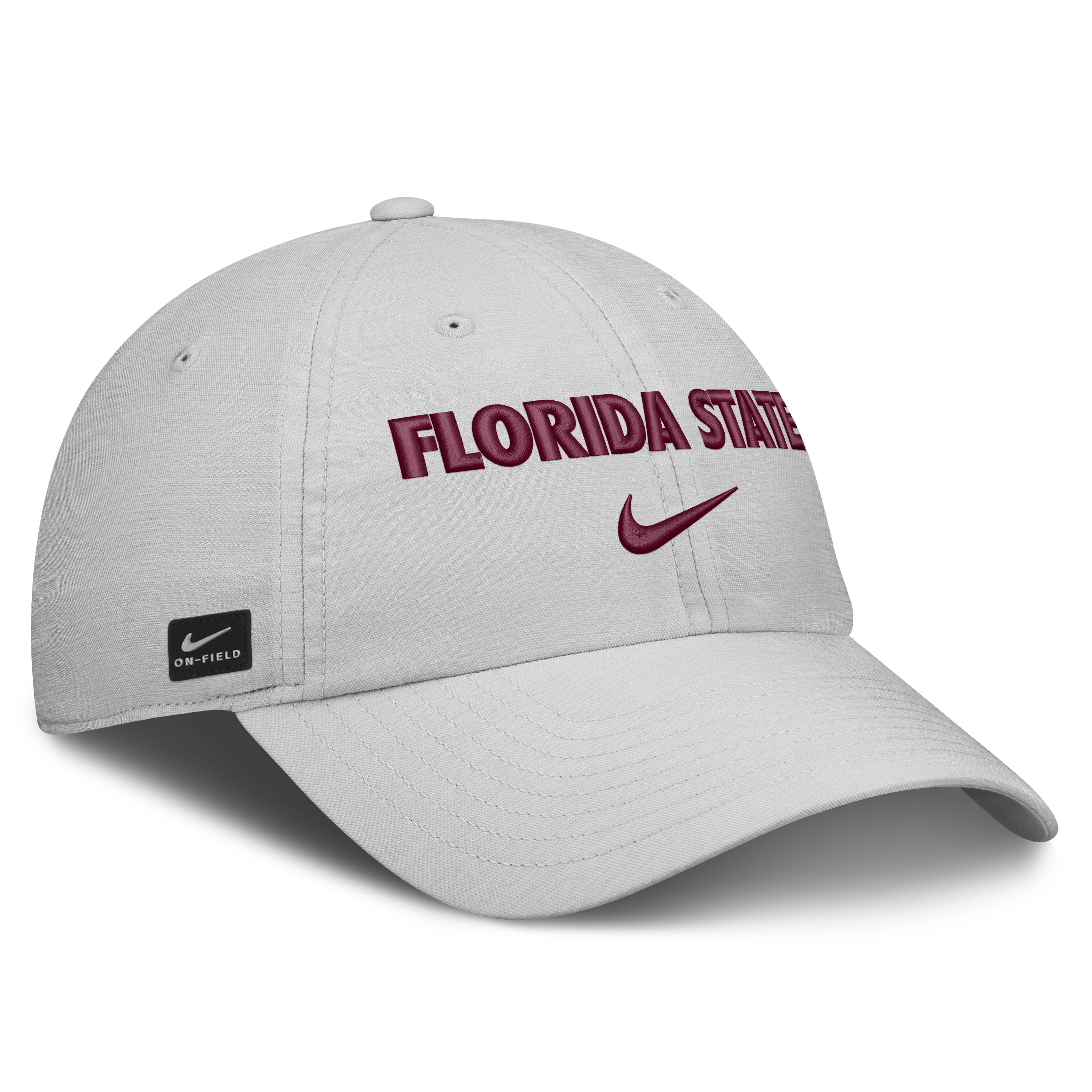 Casquette unisexe Nike grise Florida State Seminoles 2026 On-Field Gameday Club, ajustable