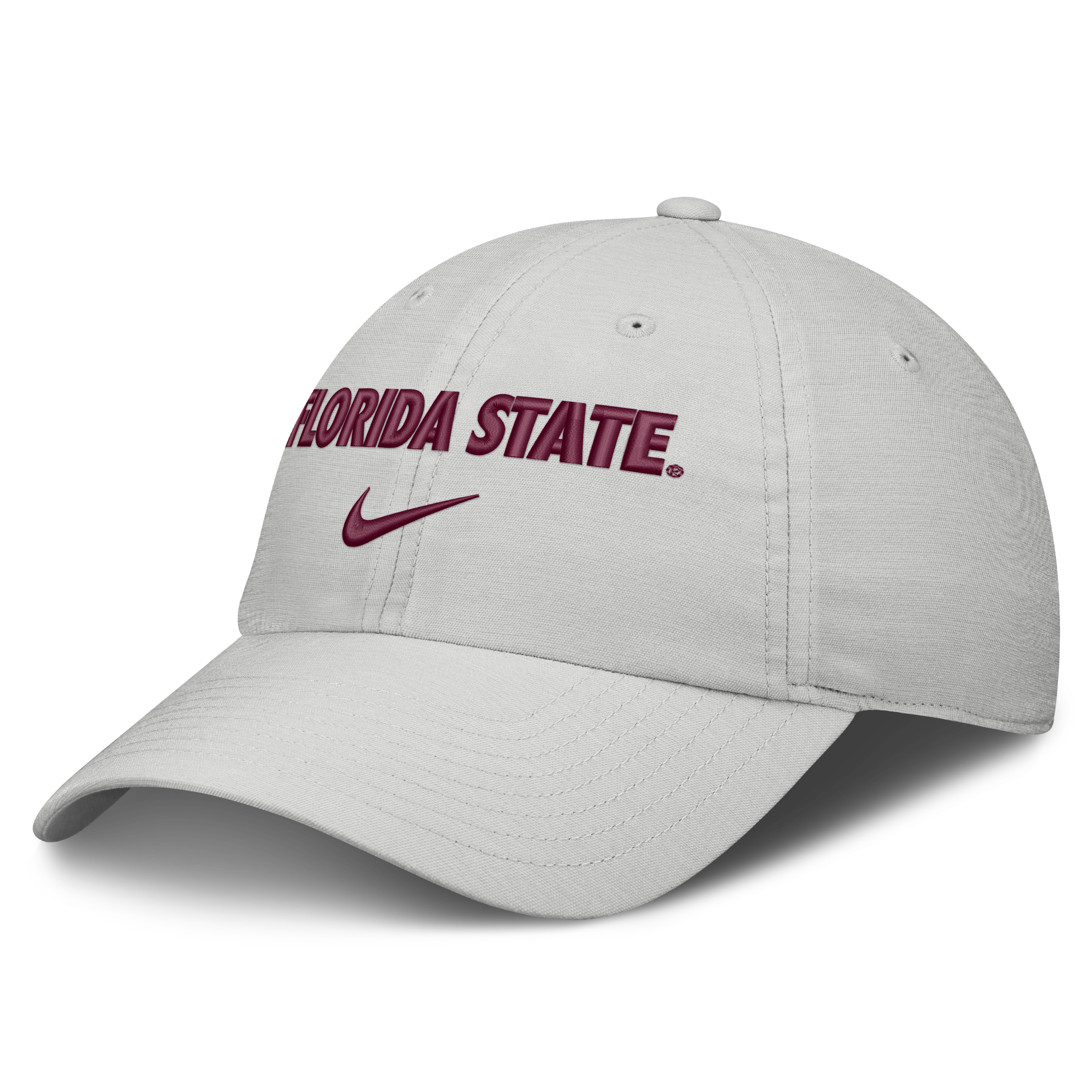 Casquette unisexe Nike grise Florida State Seminoles 2026 On-Field Gameday Club, ajustable