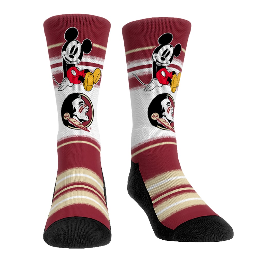 St. Box Unisex Rock Em Florida State Seminoles Disney Three-Pack Crew Socks