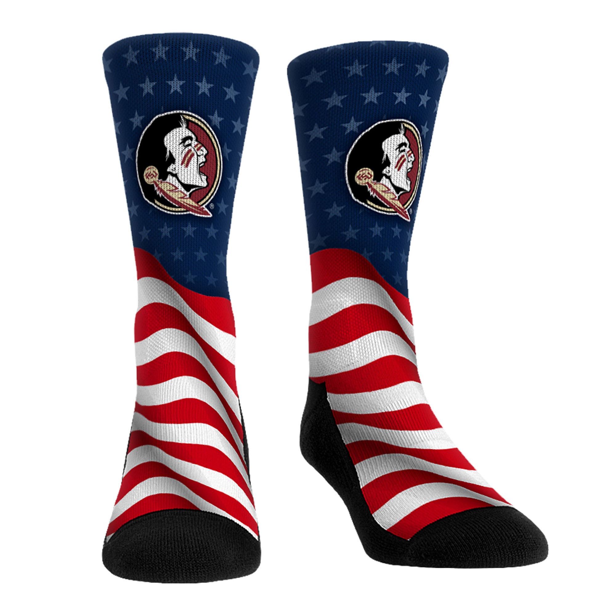 Unisex Rock Em Socks Florida State Seminoles Patriotic Flag Crew