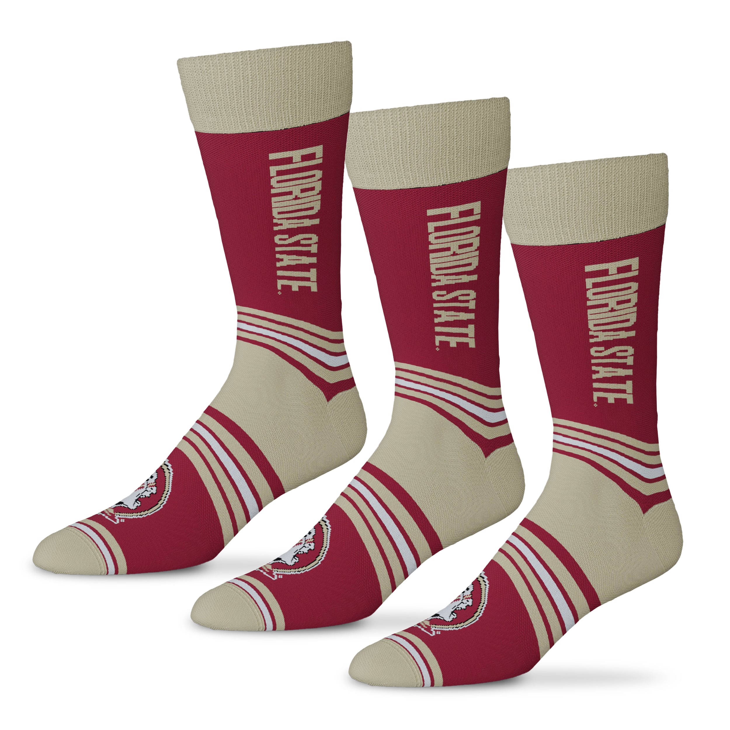 Unisex Starter Maroon Florida State Seminoles Rally Cry 3-Pack Socks Set
