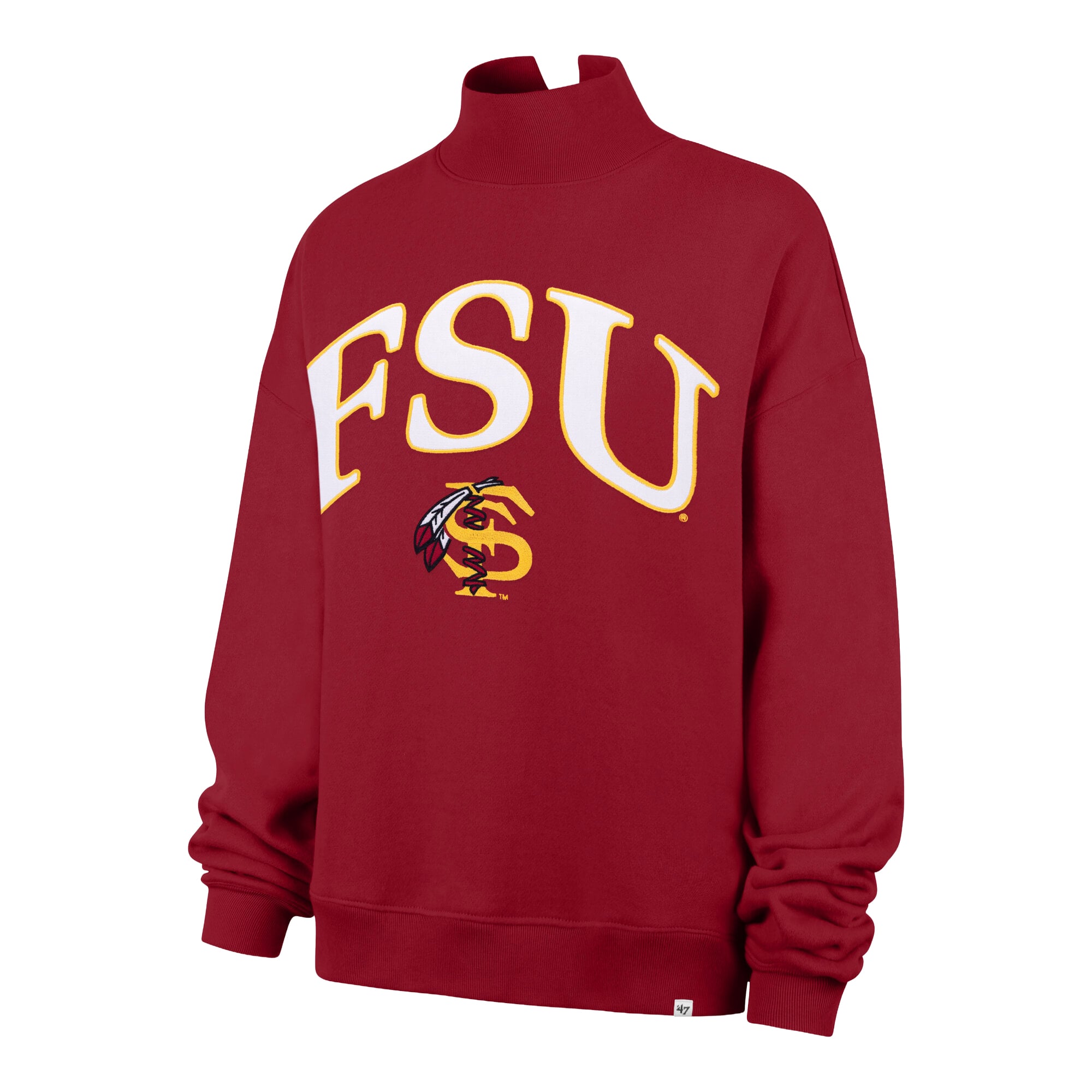 Sweat-shirt à col montant grenat Florida State Seminoles pour femmes, modèle 47