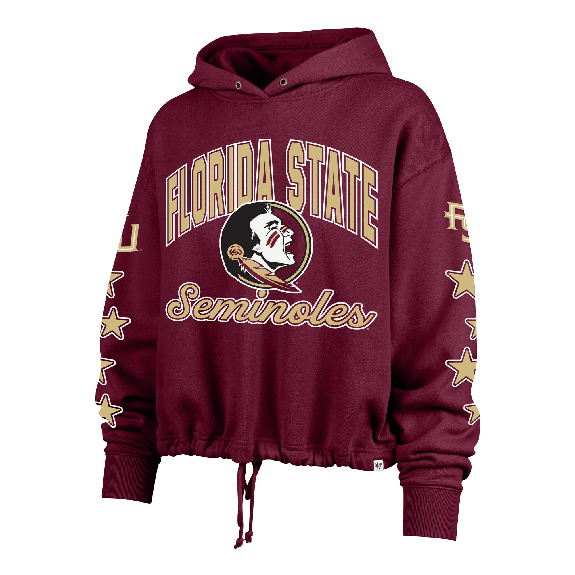 Women's '47  Garnet Florida State Seminoles Starry Eyed Venice Pullover Hoodie