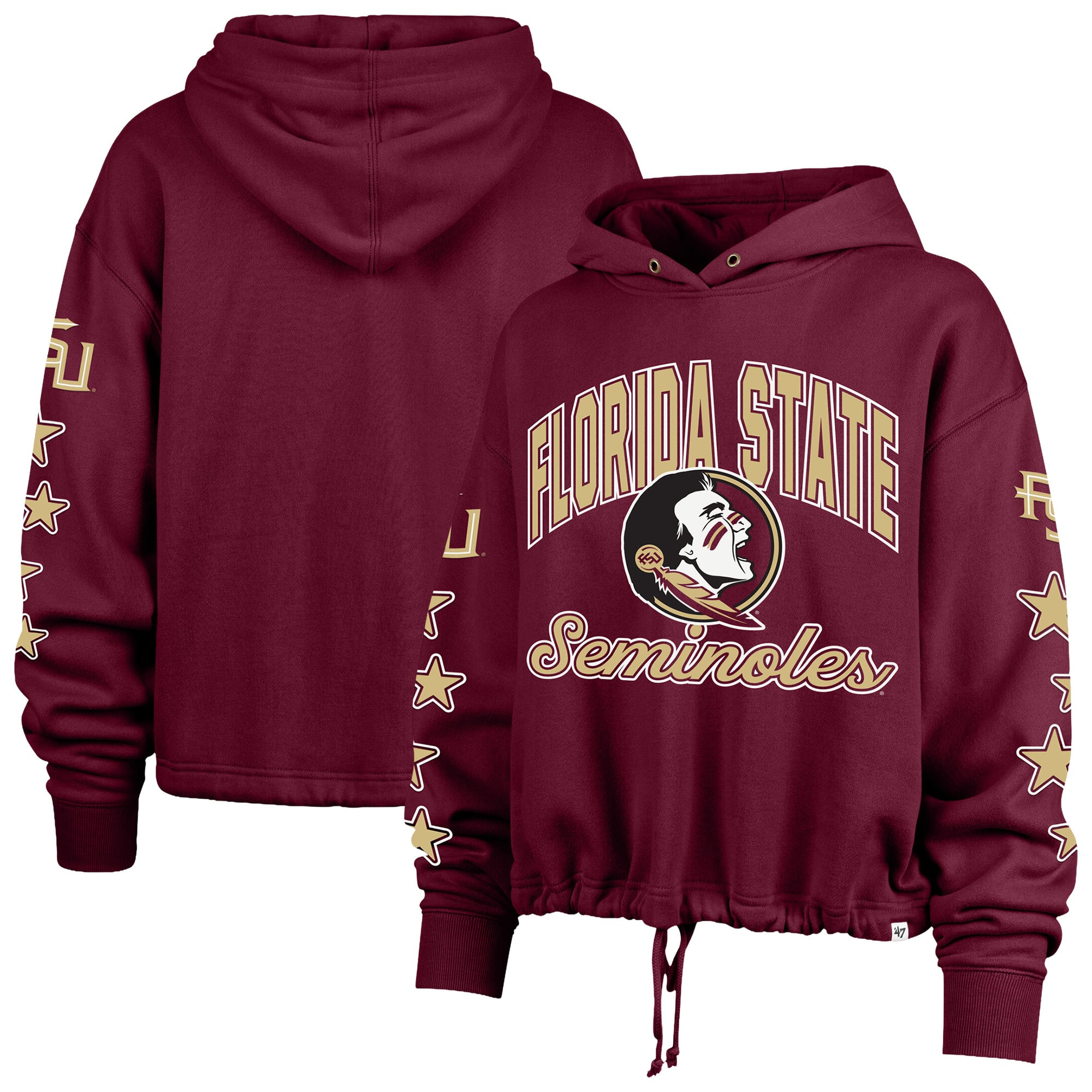 Women's '47  Garnet Florida State Seminoles Starry Eyed Venice Pullover Hoodie