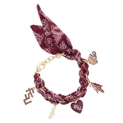 Florida State Seminoles CANVAS Style Women's Bandana Charm Bracelet