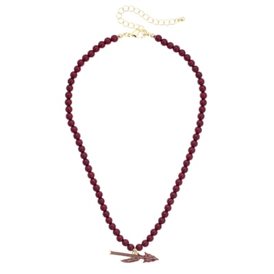 Florida State Seminoles CANVAS Style Women's Beaded Logo Necklace