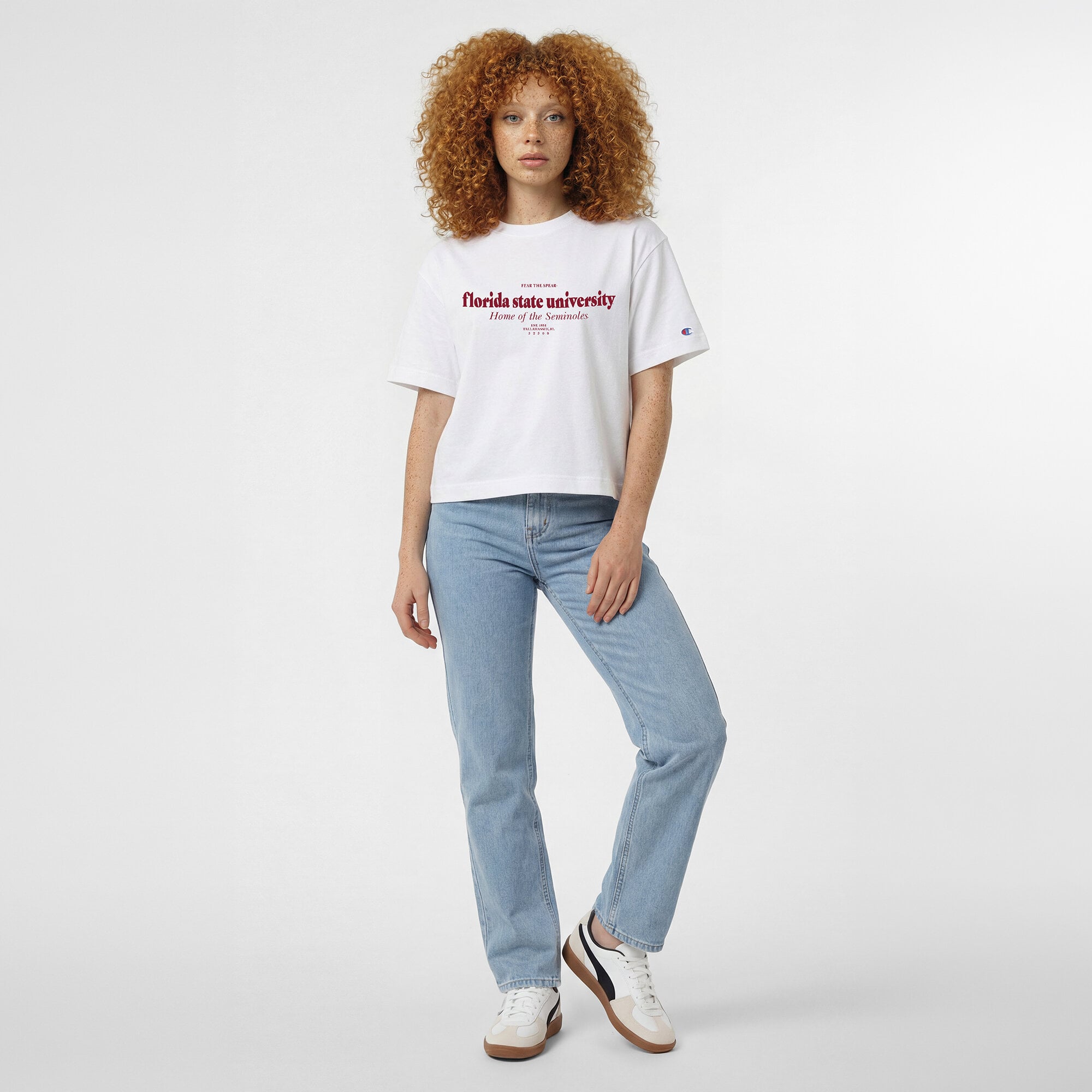 T-shirt blanc Champion Florida State Seminoles Domicile pour femmes