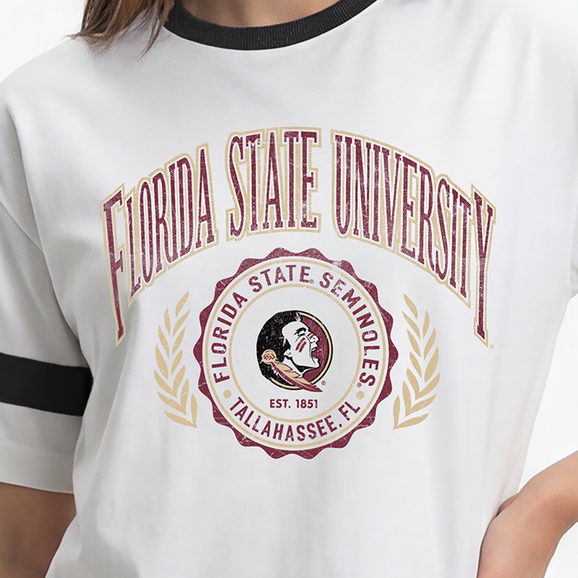 Women's Champion White Florida State Seminoles Retro Oversized T-Shirt