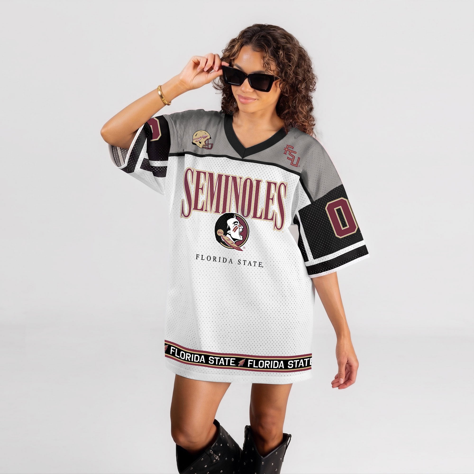 Robe-maillot Hustle Mode blanche Florida State Seminoles pour femme, collection Gameday Couture