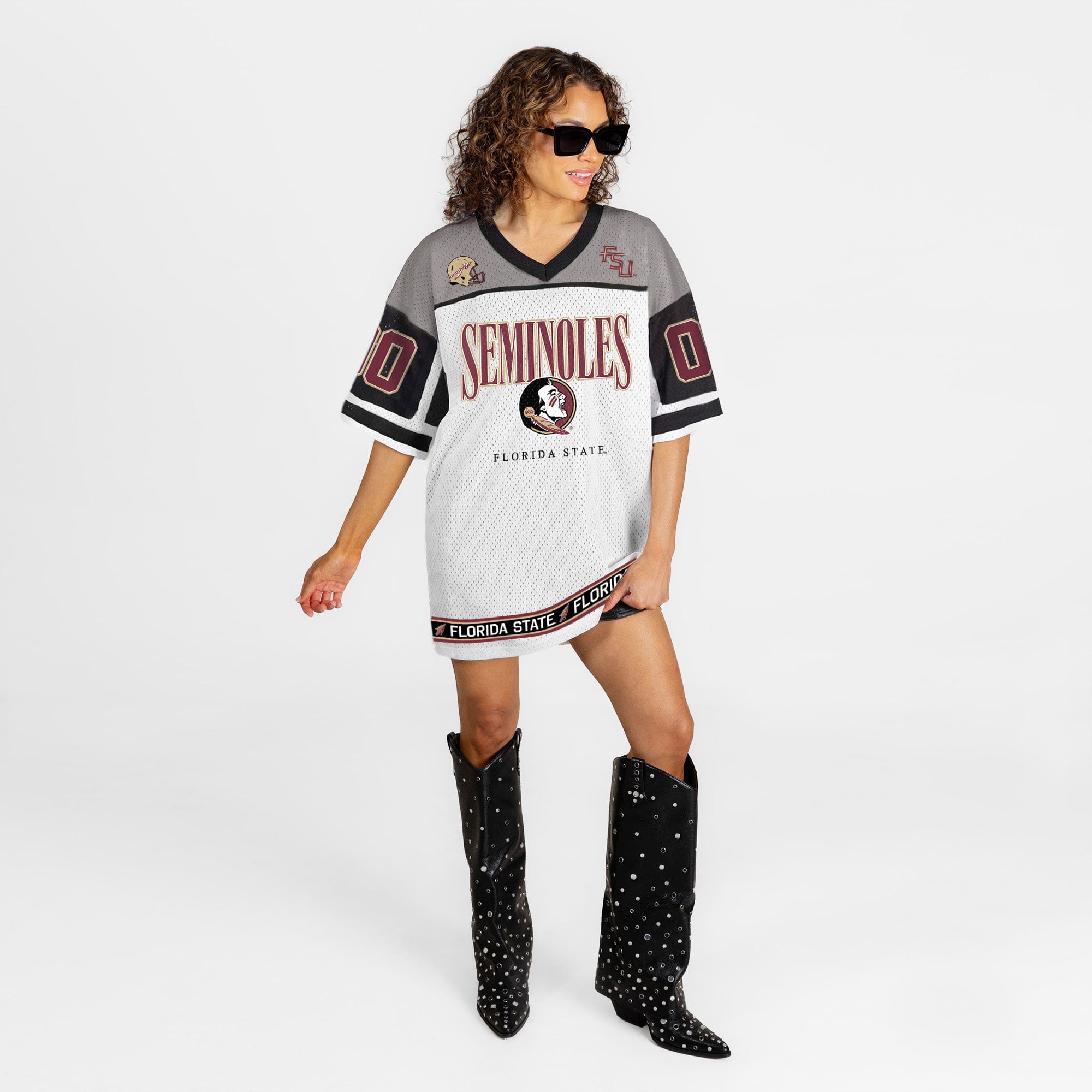 Robe-maillot Hustle Mode blanche Florida State Seminoles pour femme, collection Gameday Couture