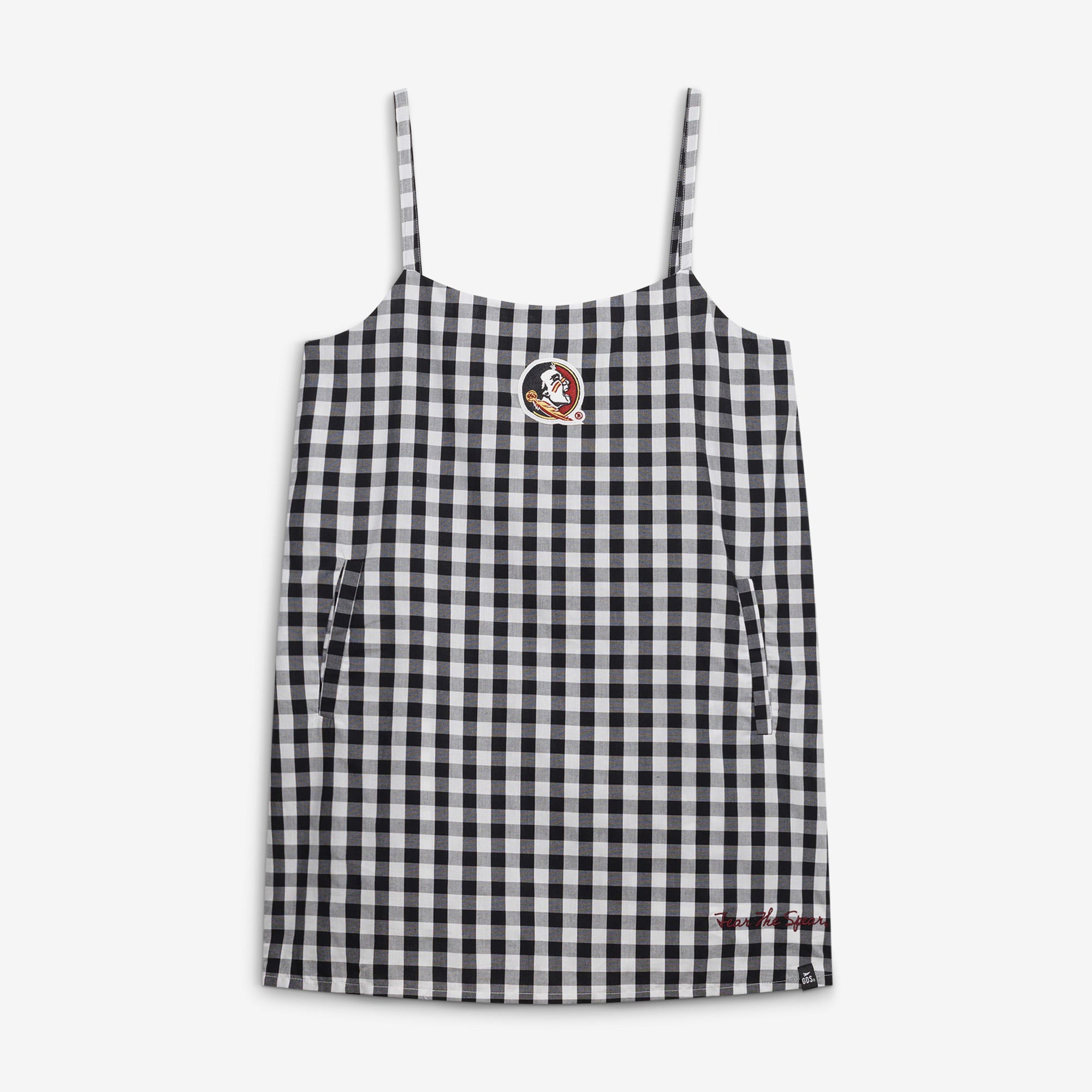 Robe-jupe-short à carreaux vichy noirs Florida State Seminoles pour femmes, idéale les jours de match.