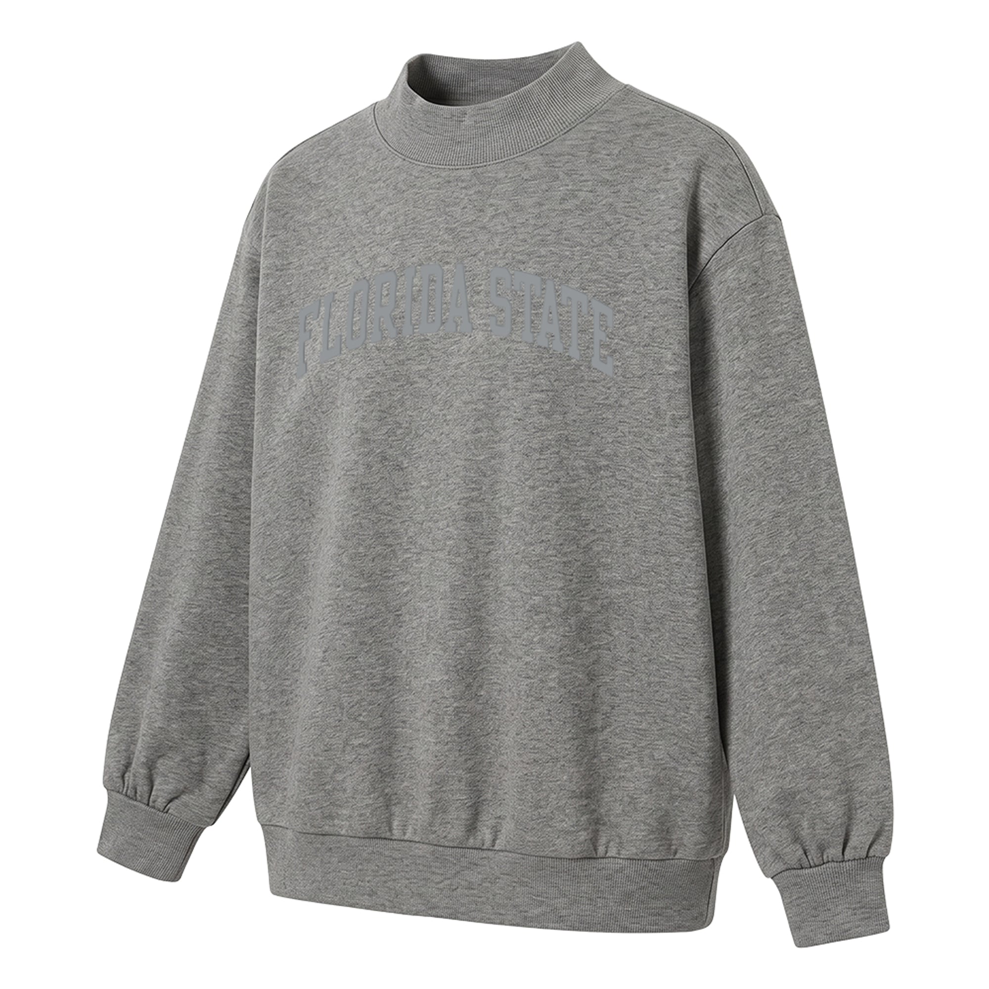 Women's Heather Gray Florida State Seminoles Monroe Mock Neck Sweatshirt