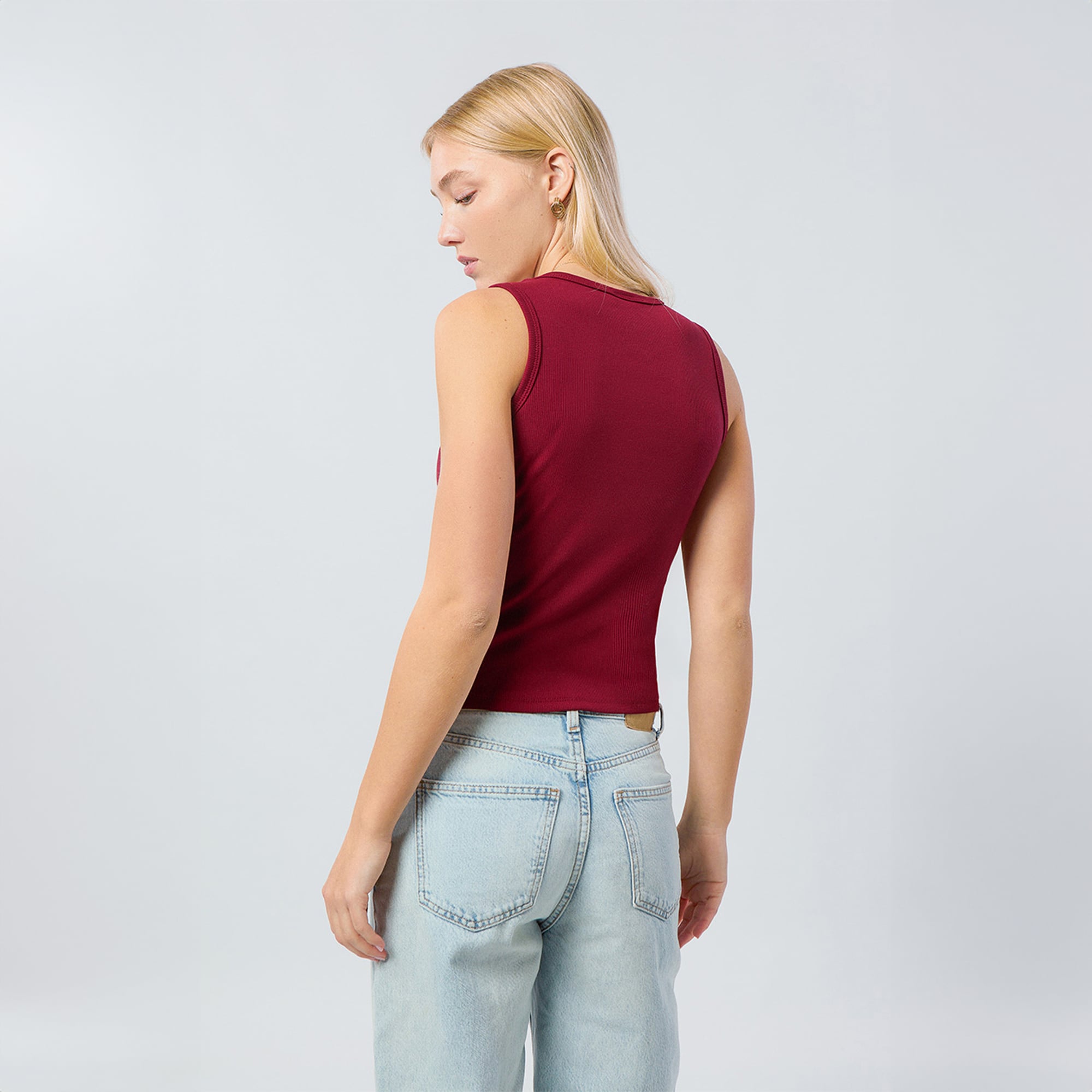 Débardeur côtelé à logo principal grenat des Florida State Seminoles pour femmes de la marque Hype and Vice