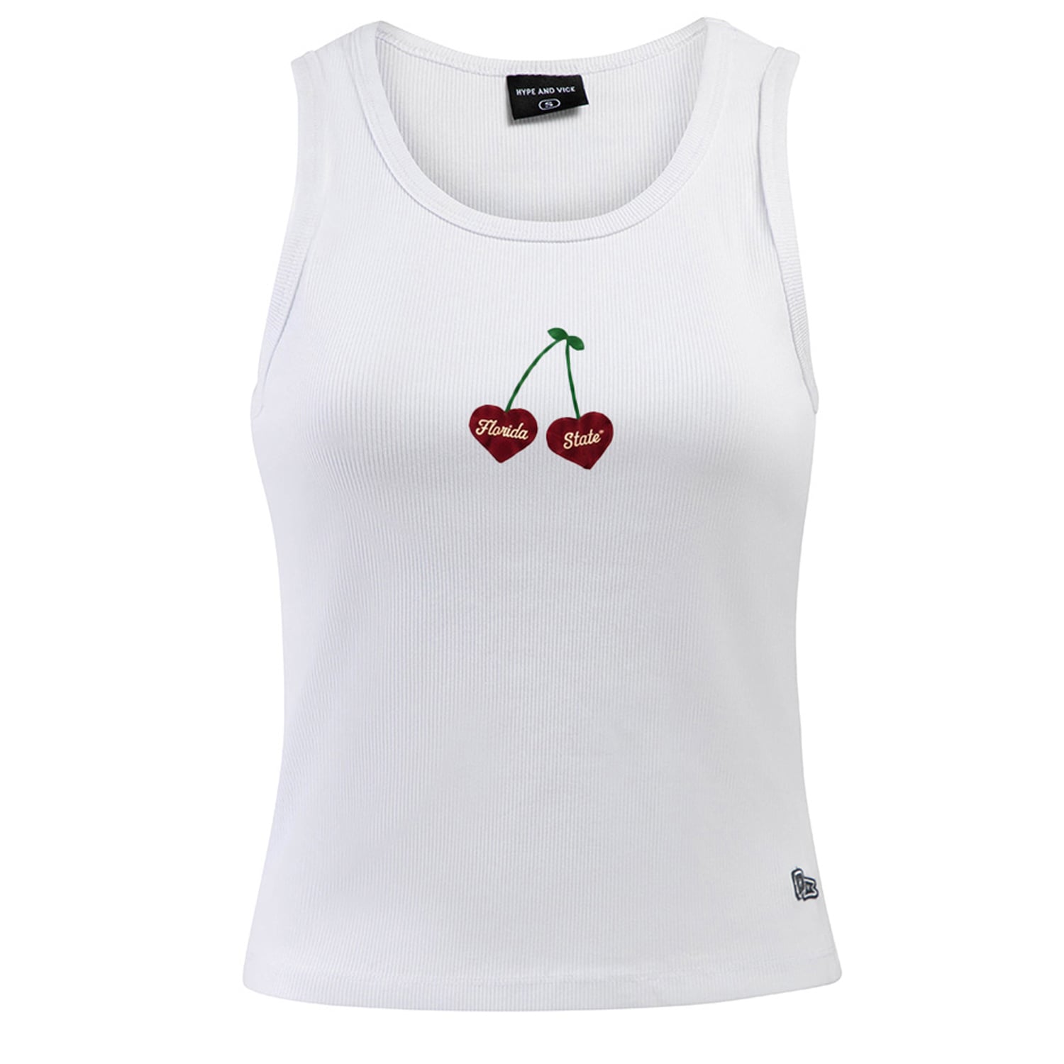 Débardeur court côtelé blanc Florida State Seminoles pour femmes - Collection Hype and Vice