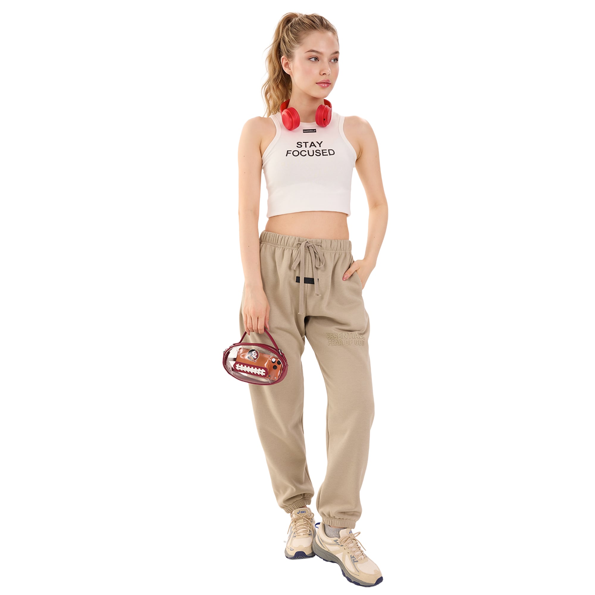 Sac bandoulière transparent Montana West pour femme, sans couleur, Florida State Seminoles