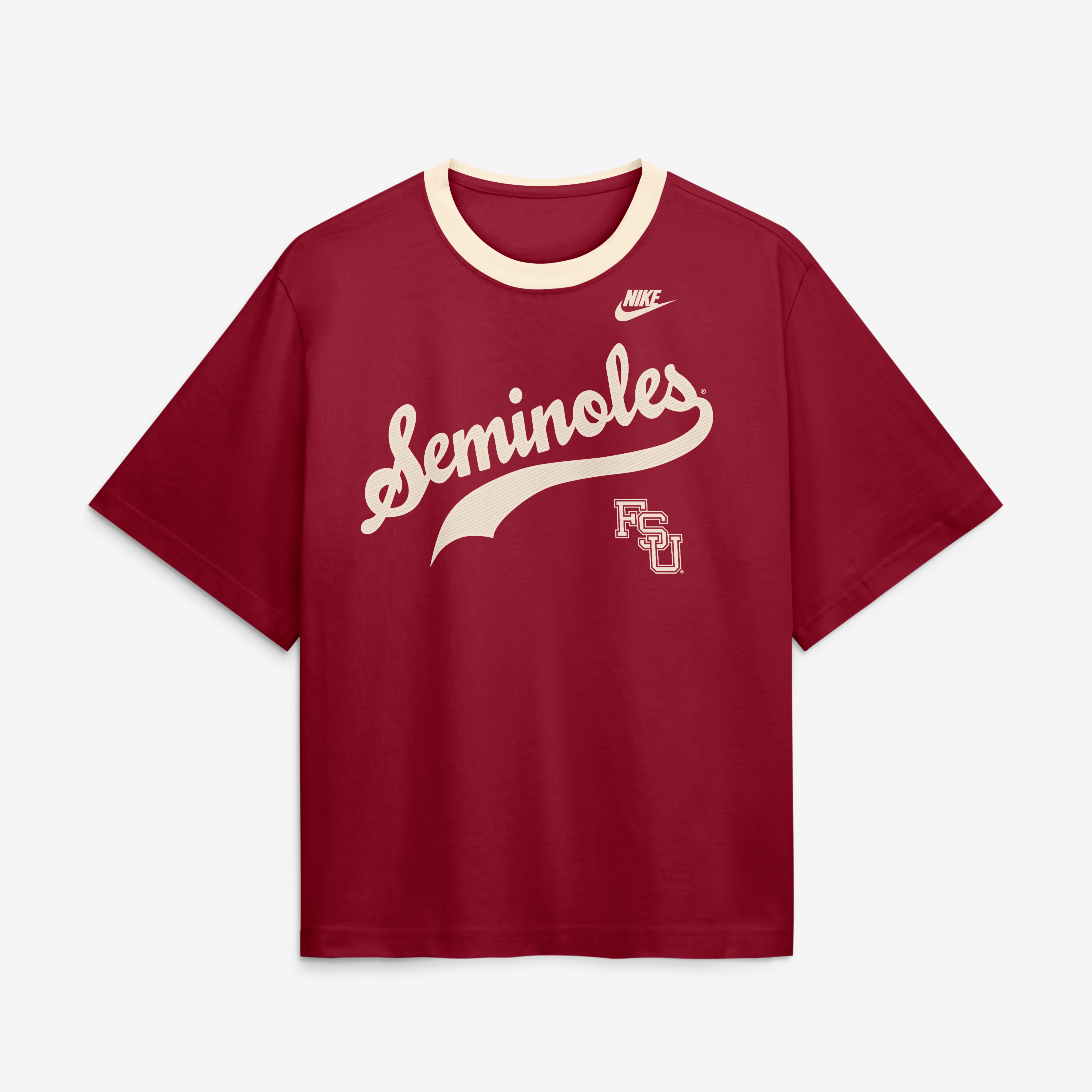 T-shirt Nike Garnet Florida State Seminoles Legacy Fight Song pour femme
