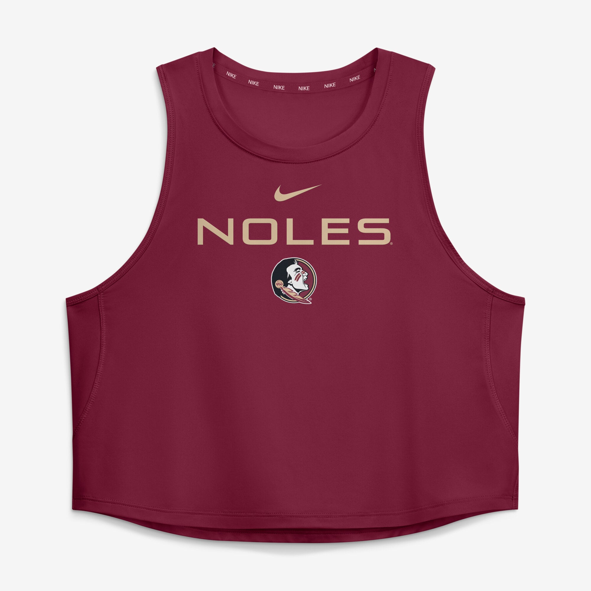 Women's Nike Garnet Florida State Seminoles One Dri-FIT Cropped Tank Top